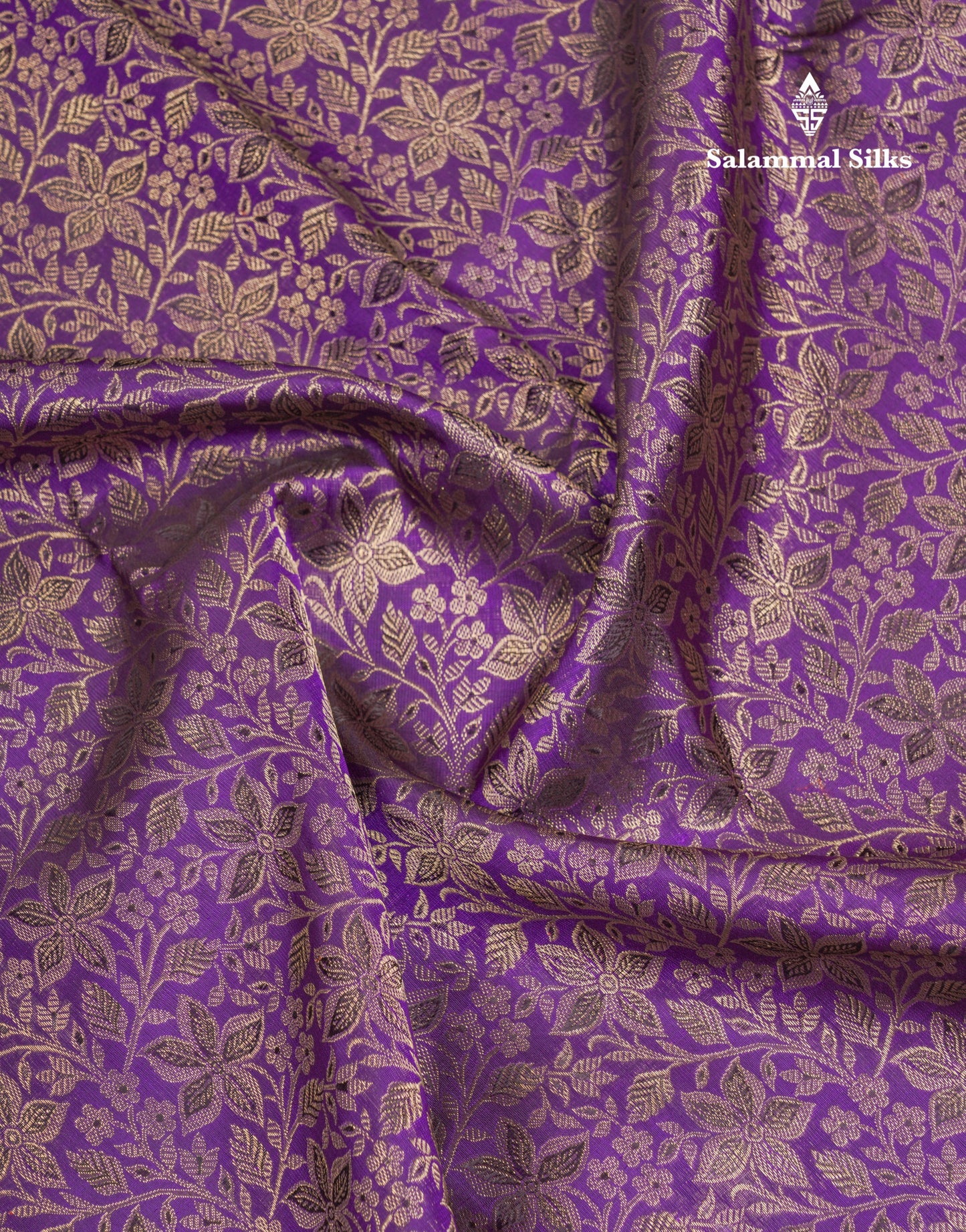 Beautiful Violet Pure Kanjivaram Silk Saree 3G Zari With Traditional Evening Morning Border