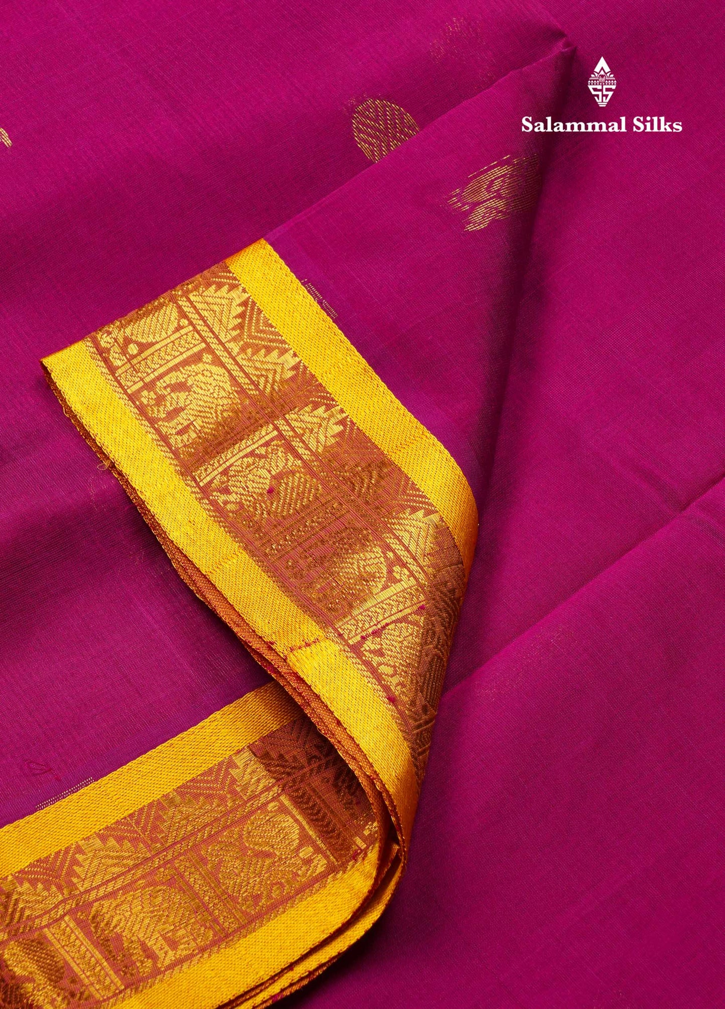 Beautiful Vadamalli Semi Silk Cotton Saree With Contrast Yellow Traditional Evening Morning Border