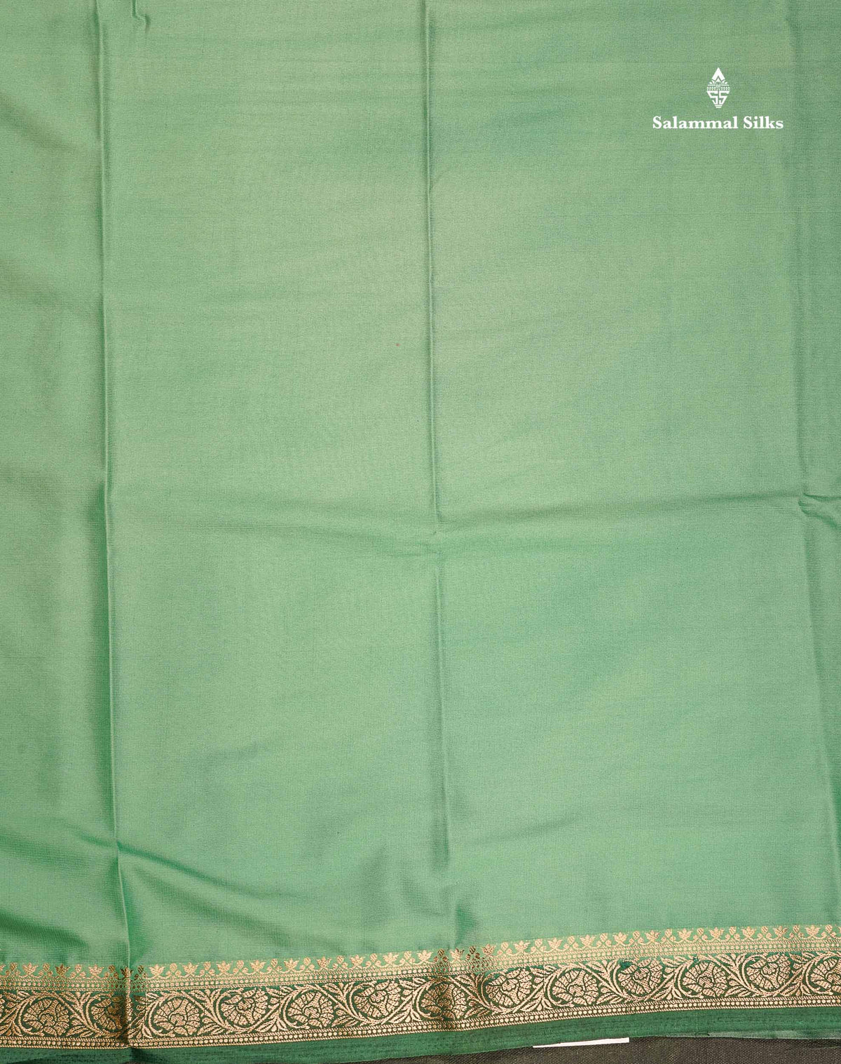 Semi Mysore Silk Saree - Pinkish Peach  Colour Body Plain With Contrast Navy Blue Small Border