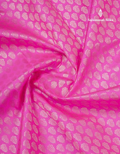 Beautiful Light Pink Pure Kanjivaram Silk Saree With Traditional Komatha Design Border