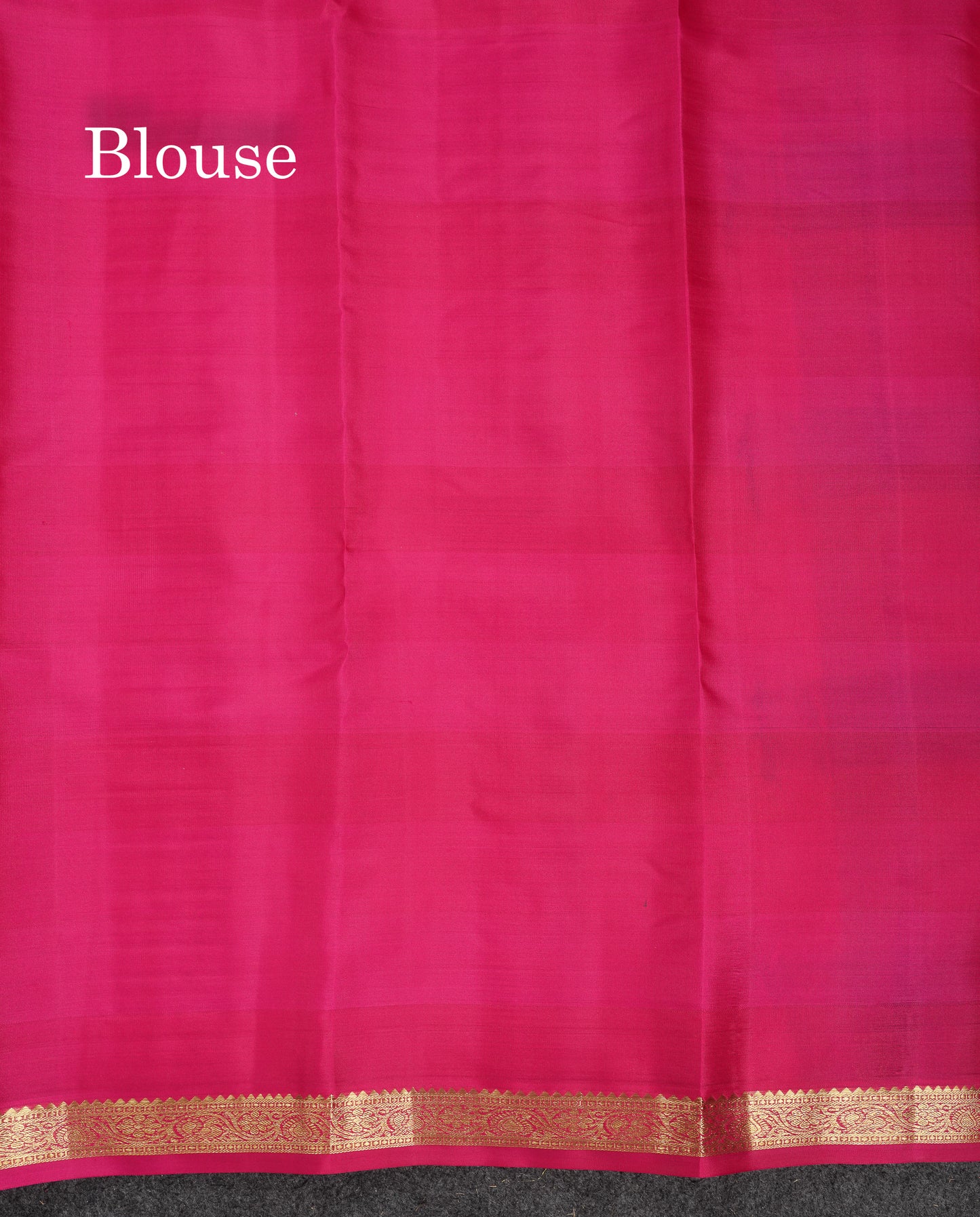 Beautiful Paalum Pazham Checks With Butta Pure Kanjivaram Silk Saree With Contrast Pink Blouse
