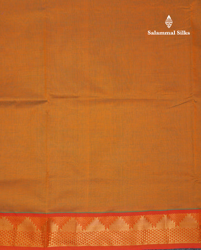 Beautiful Dual Tone Mustard Yellow Plain Semi Silk Cotton Saree With  Traditional Border