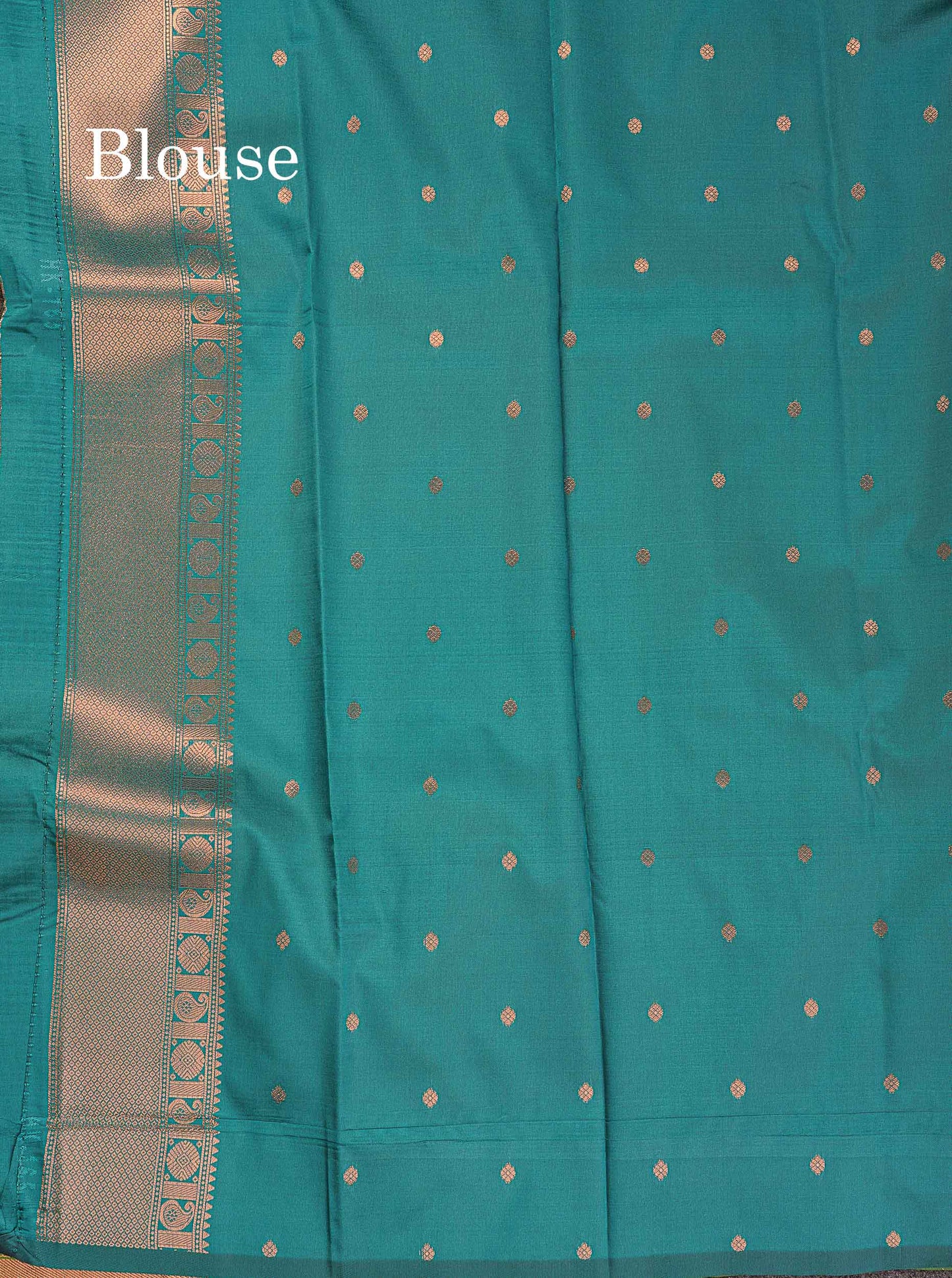 Semi Silk Saree - Parrot Green Colour Body With Contrast Teal Green Blouse