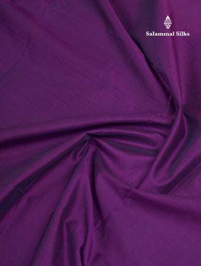 Beautiful Dark Purple Plain Semi Silk Cotton Saree With Contrast Mustard Yellow Blouse