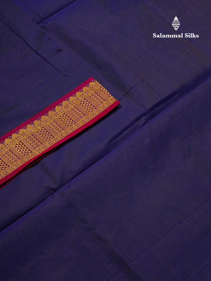 Beautiful Parrot Green Vaira Oosi Lines Semi Silk Cotton Saree With Contrast Pink Blouse
