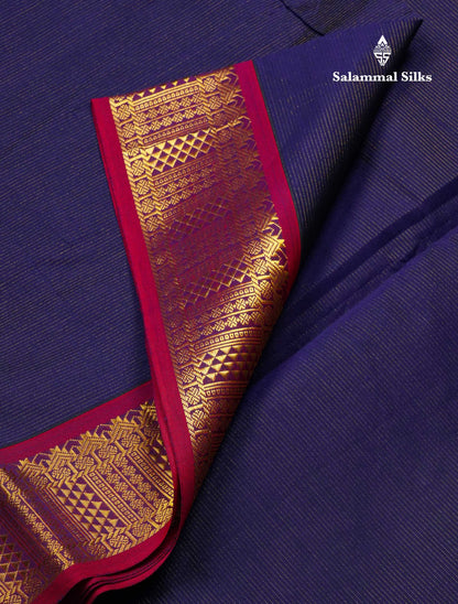 Beautiful Parrot Green Vaira Oosi Lines Semi Silk Cotton Saree With Contrast Pink Blouse
