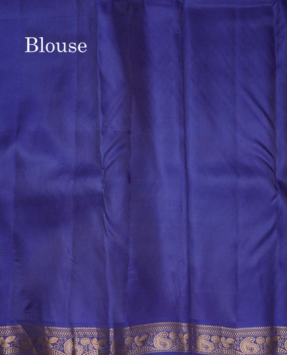 Pure Mix Silk Saree - Dual Tone Green Colour Body With Contrast Violet Small Border