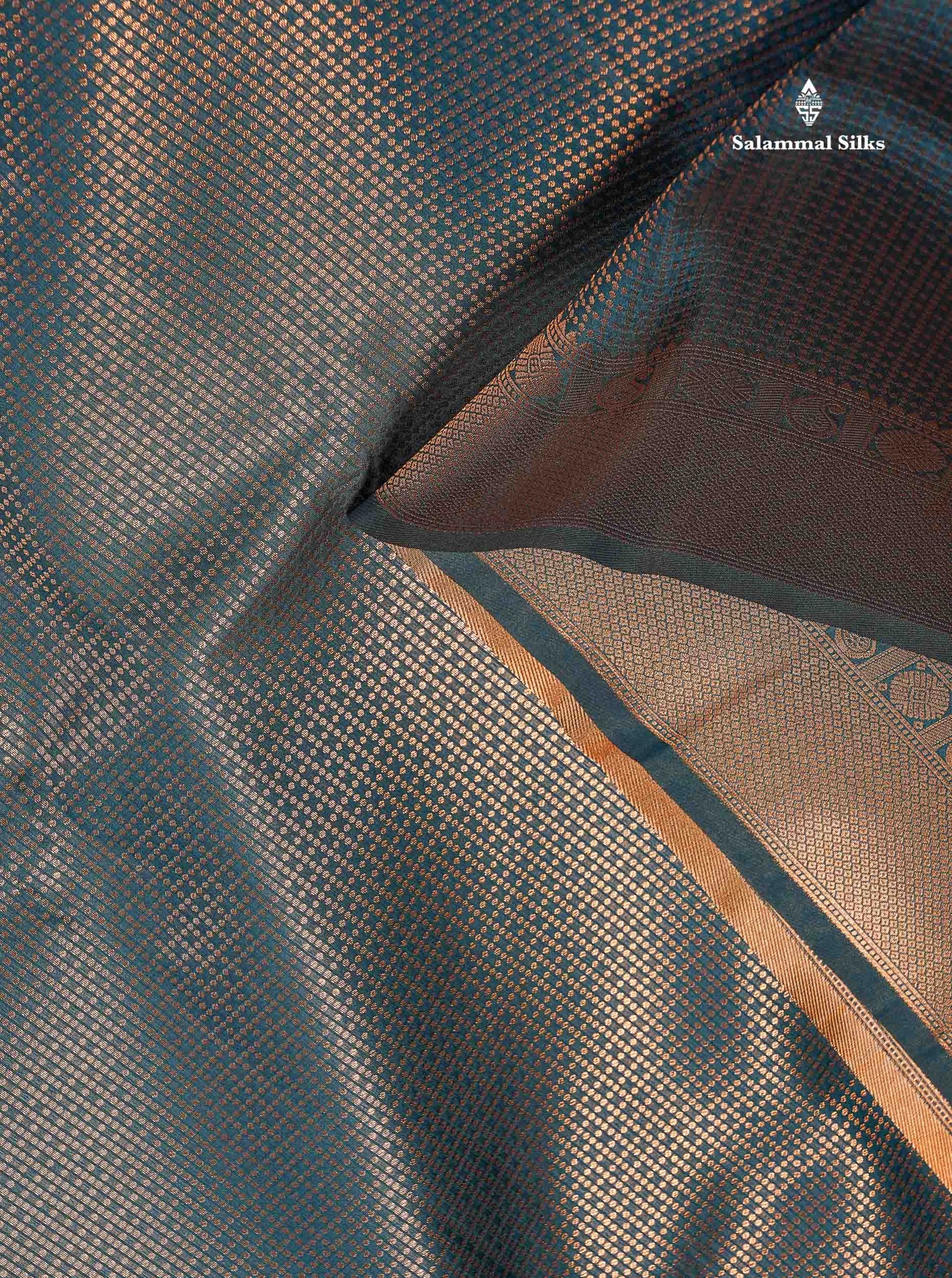 Semi Silk Saree - Parrot Green Colour Body With Contrast Teal Green Blouse