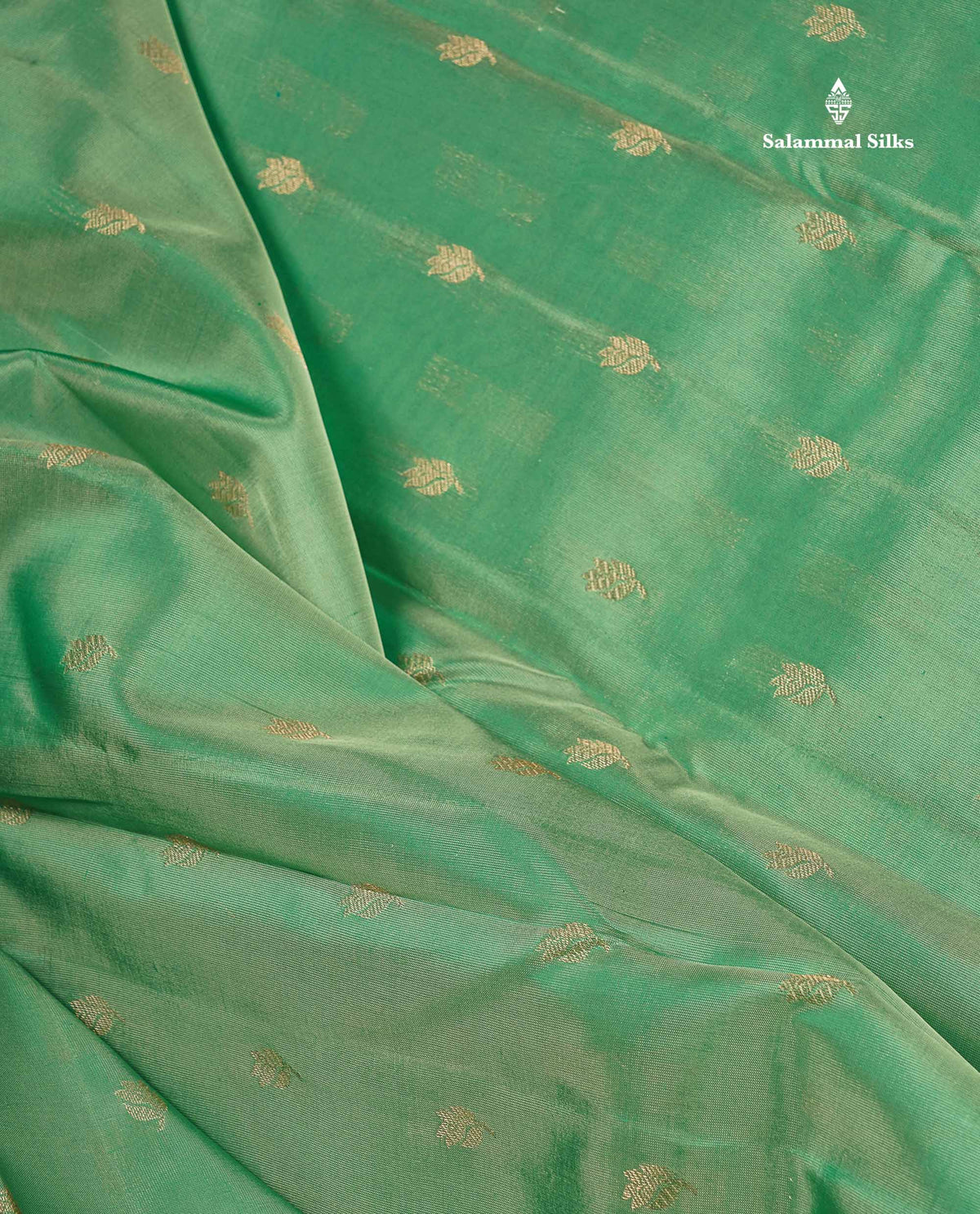 Pure Mix Silk Saree - Sapphire Green Colour Body With Contrast Light Green Small Border