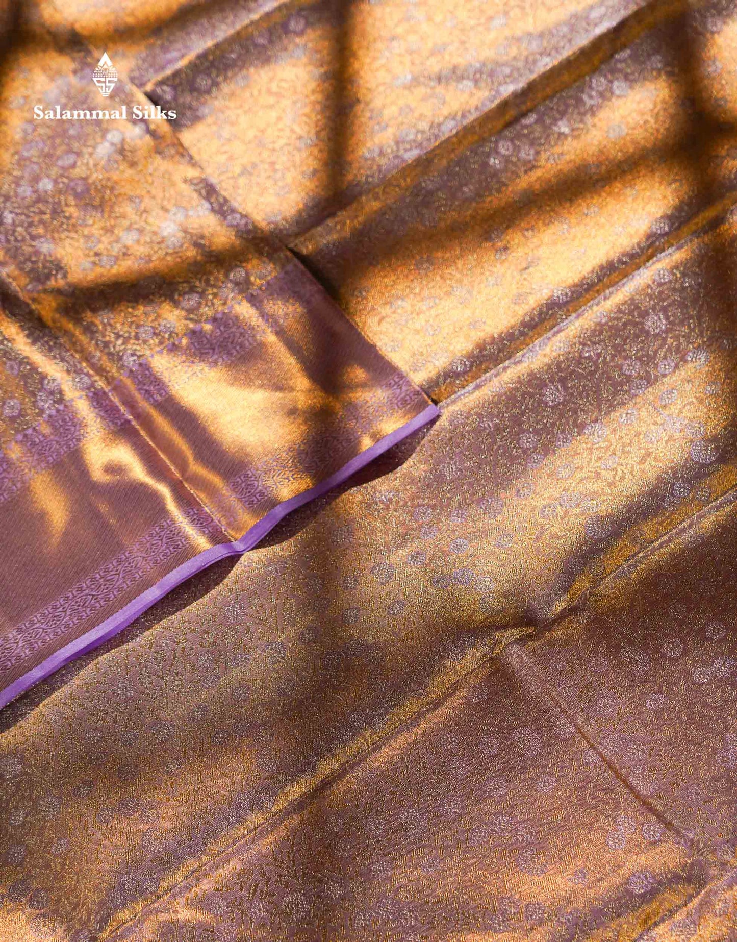 Beautiful Light Lavender Tissue Bridal Pure Kanjivaram Silk Saree With Traditional Border