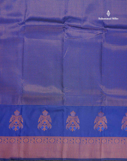 Semi Silk Saree - Parrot Green Colour Body With Contrast Teal Green Blouse