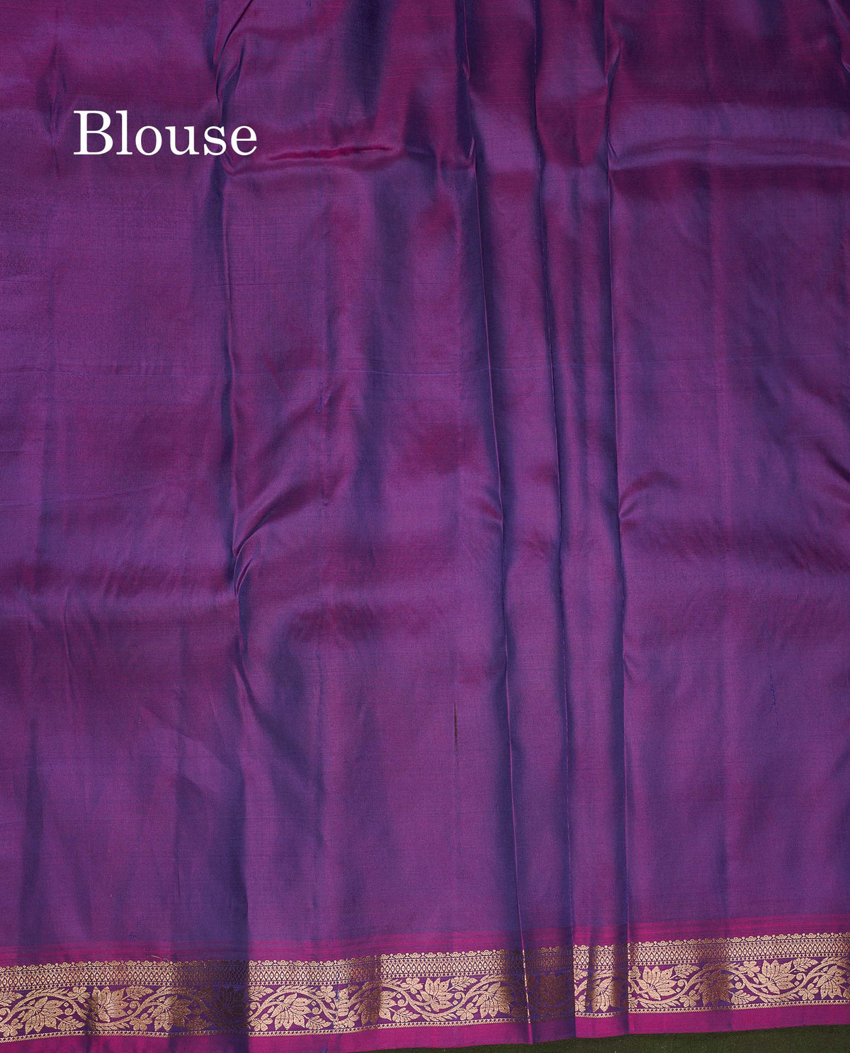 Pure Mix Silk Saree - Royal Blue Colour Body With Contrast Purple Small Border