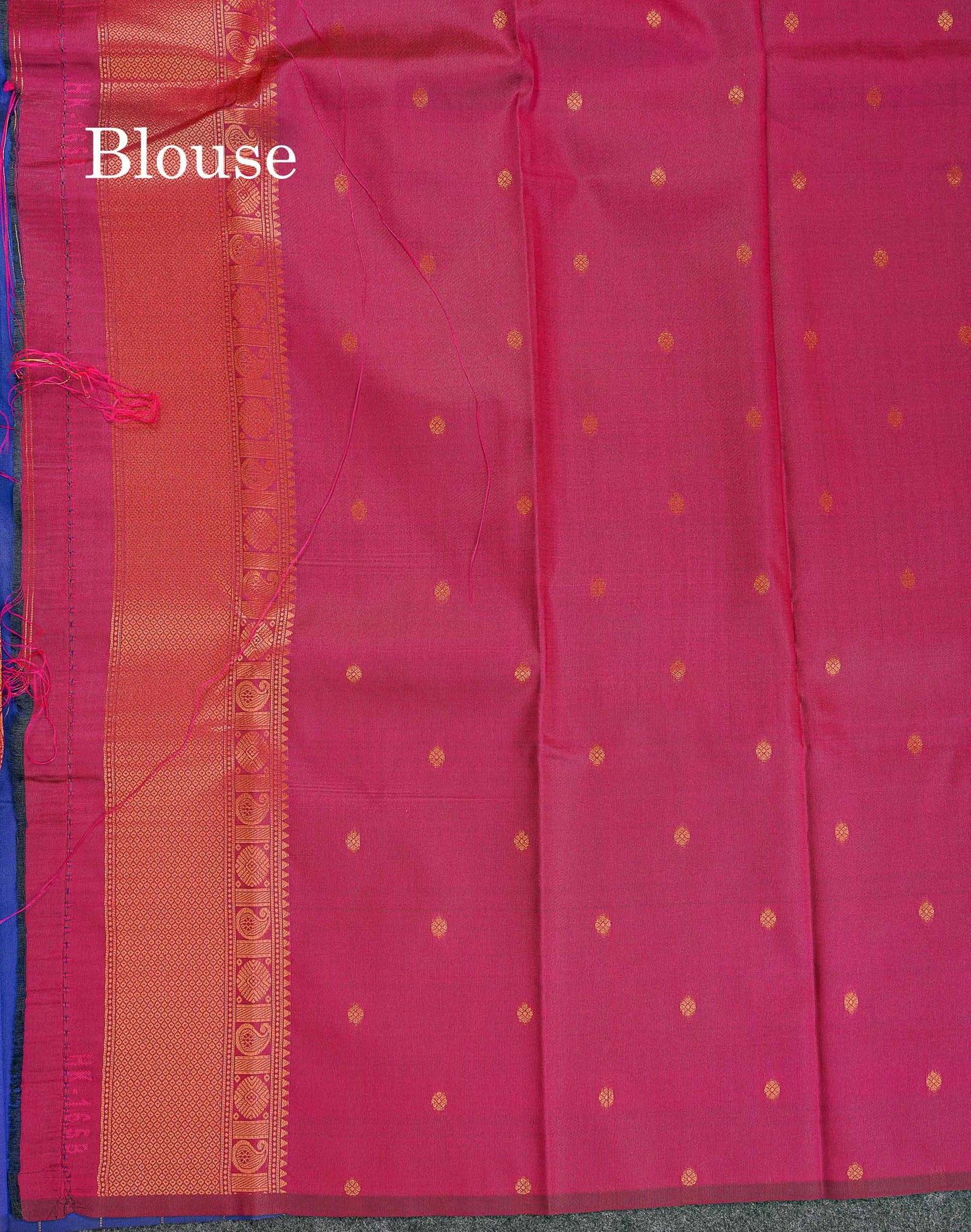 Semi Silk Saree - Parrot Green Colour Body With Contrast Teal Green Blouse