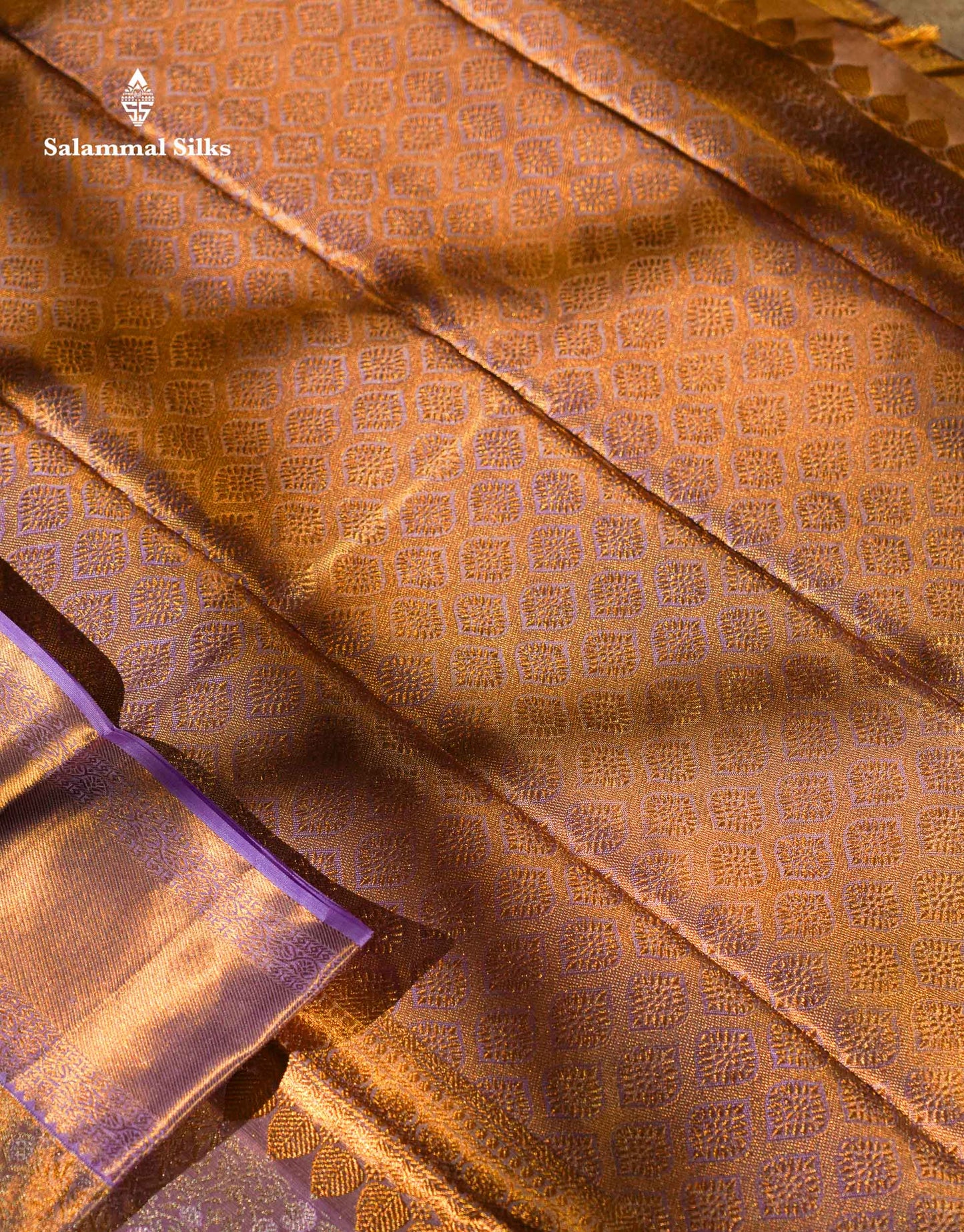 Beautiful Light Lavender Tissue Bridal Pure Kanjivaram Silk Saree With Traditional Border