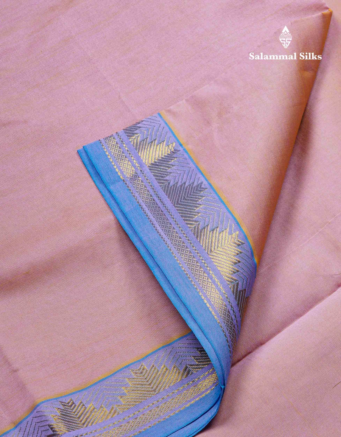 Beautiful Dual Tone Brown Plain Semi Silk Cotton Saree With Contrast Pink Blouse