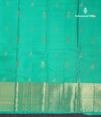 Beautiful Light Rexona Green Pure Kanjivaram Silk Saree With Traditional Evening Morning Border