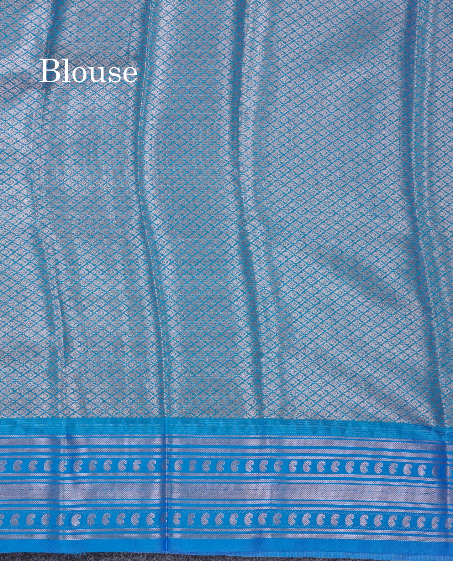 Half White Printed Cotton Mix Saree With Contrast Ganga Jamuna Traditional Border