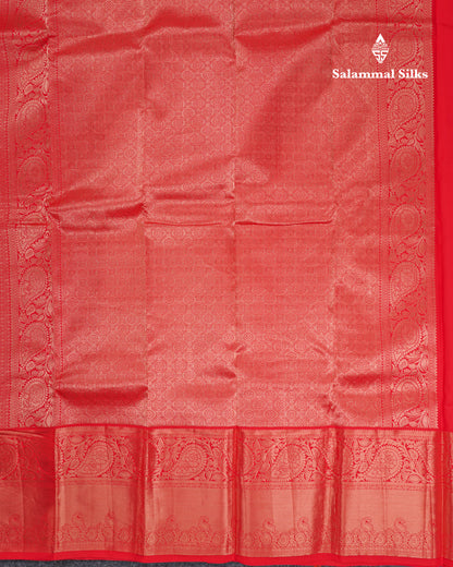 Beautiful Chilly Red Puremix Silk Saree With Traditional Evening Morning Border