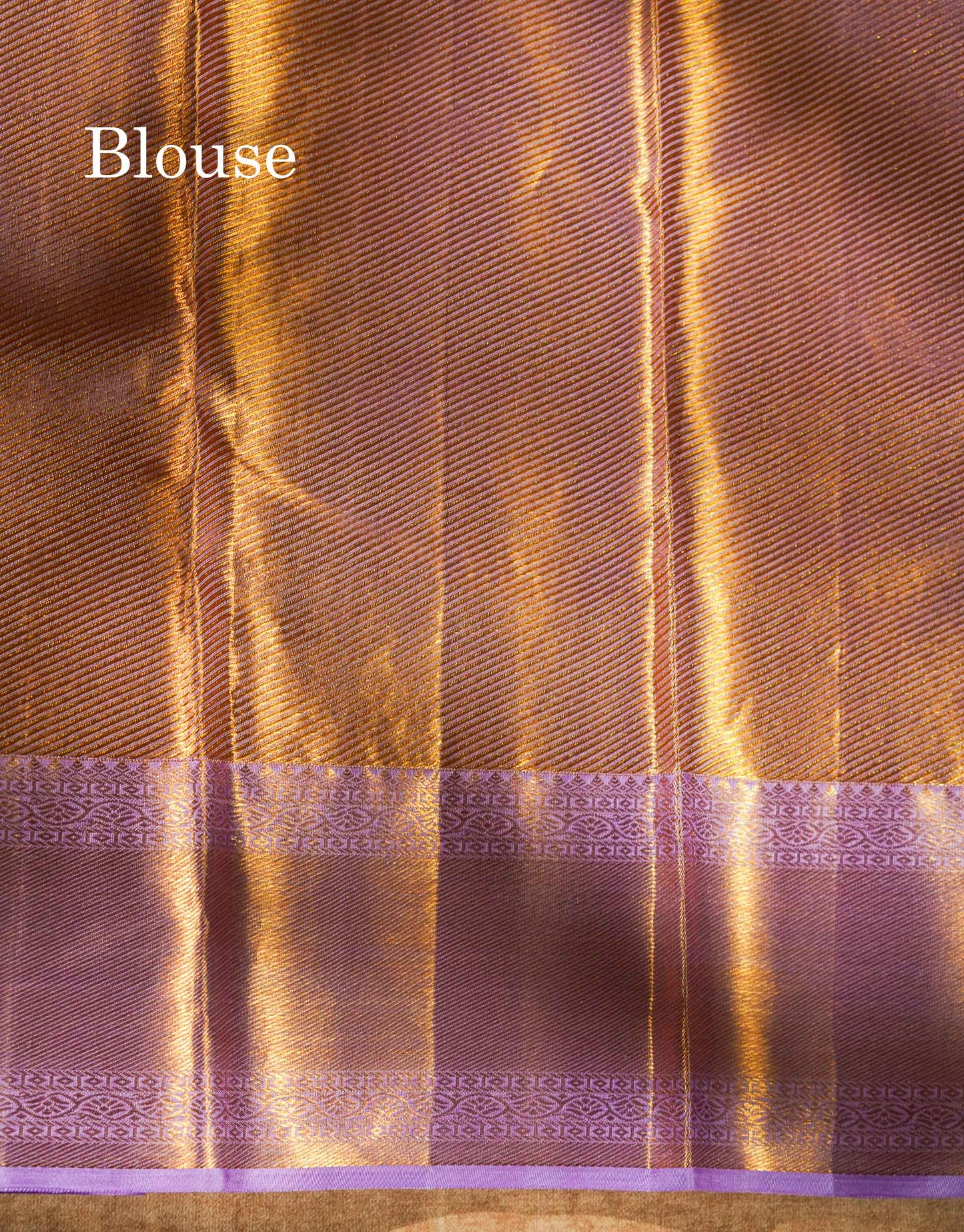 Beautiful Light Lavender Tissue Bridal Pure Kanjivaram Silk Saree With Traditional Border