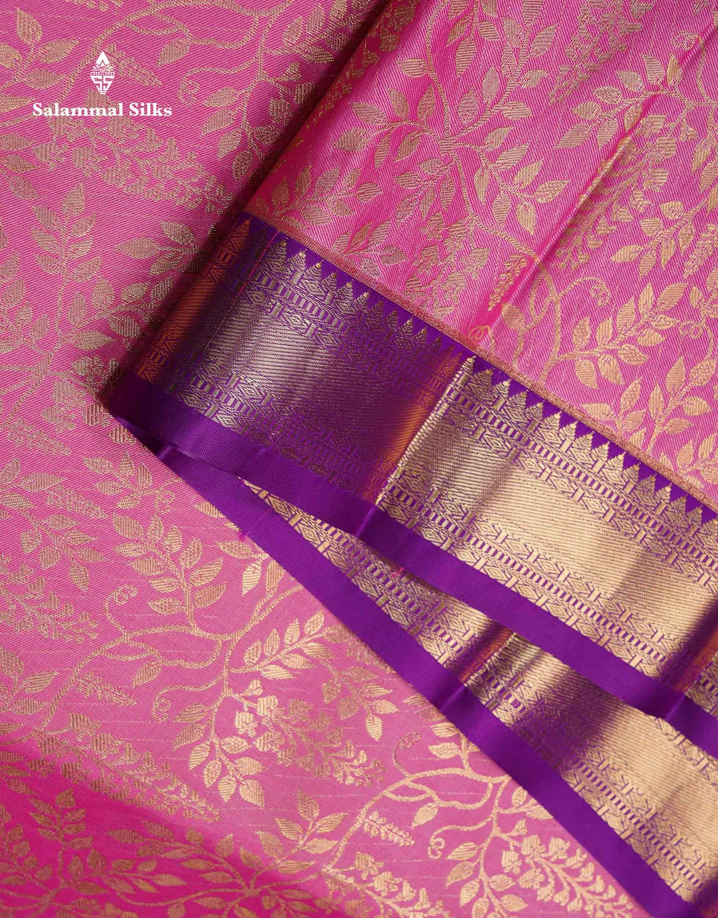 Beautiful Light Pink Bridal Semi Silk Saree With Contrast Vadamalli Traditional Evening Morning Border