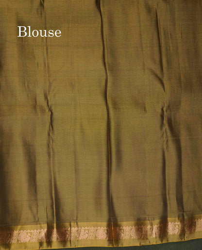 Pure Mix Silk Saree - Sapphire Green Colour Body With Contrast Light Green Small Border