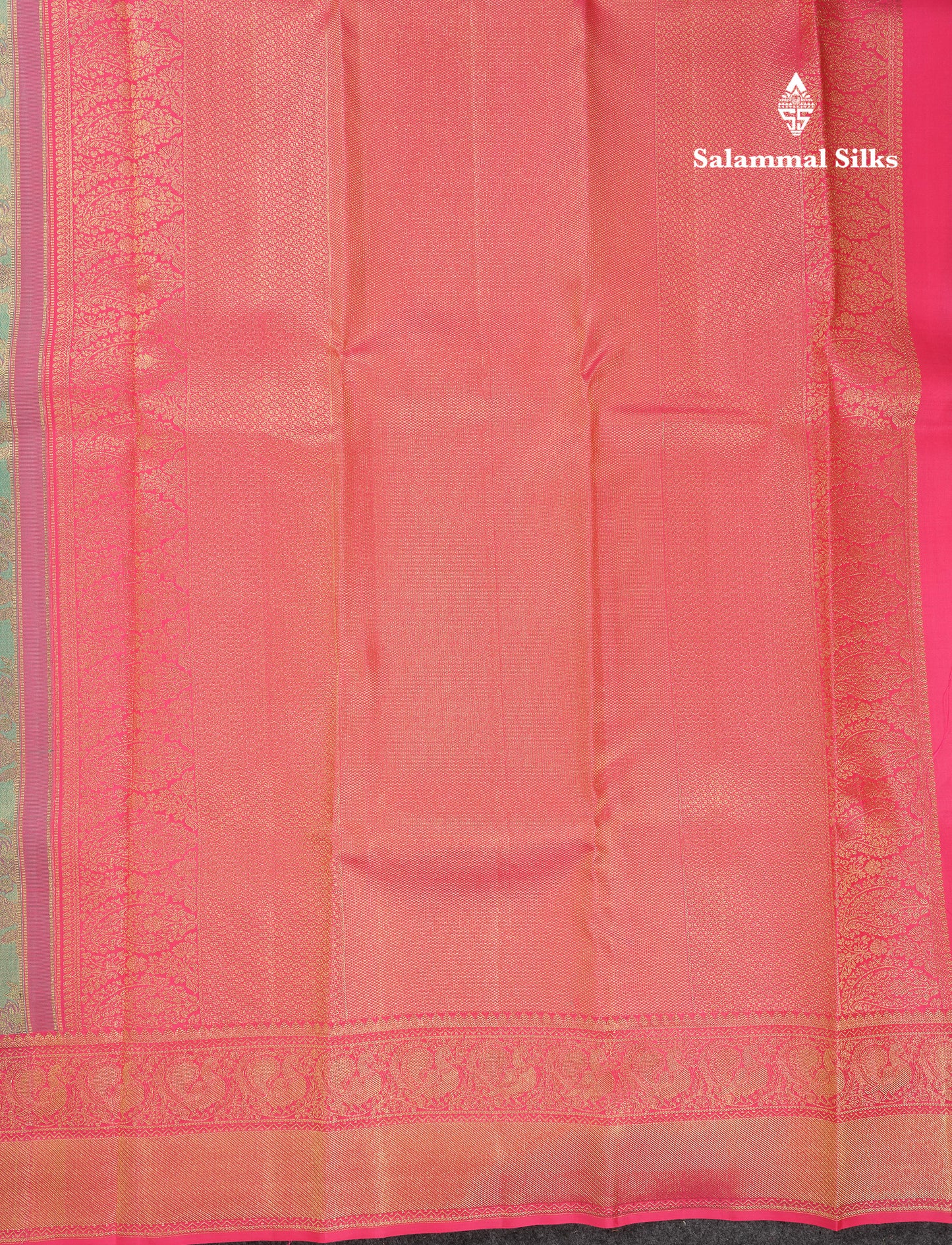 Beautiful Pastel Blue Bridal Pure Kanjivaram Silk Saree With Contrast Light Pink Traditional Border