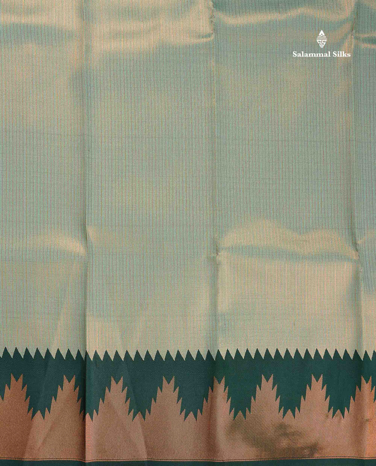 Semi Silk Saree - Light Pista Green Colour Body With Contrast Bottle Green Temple Border