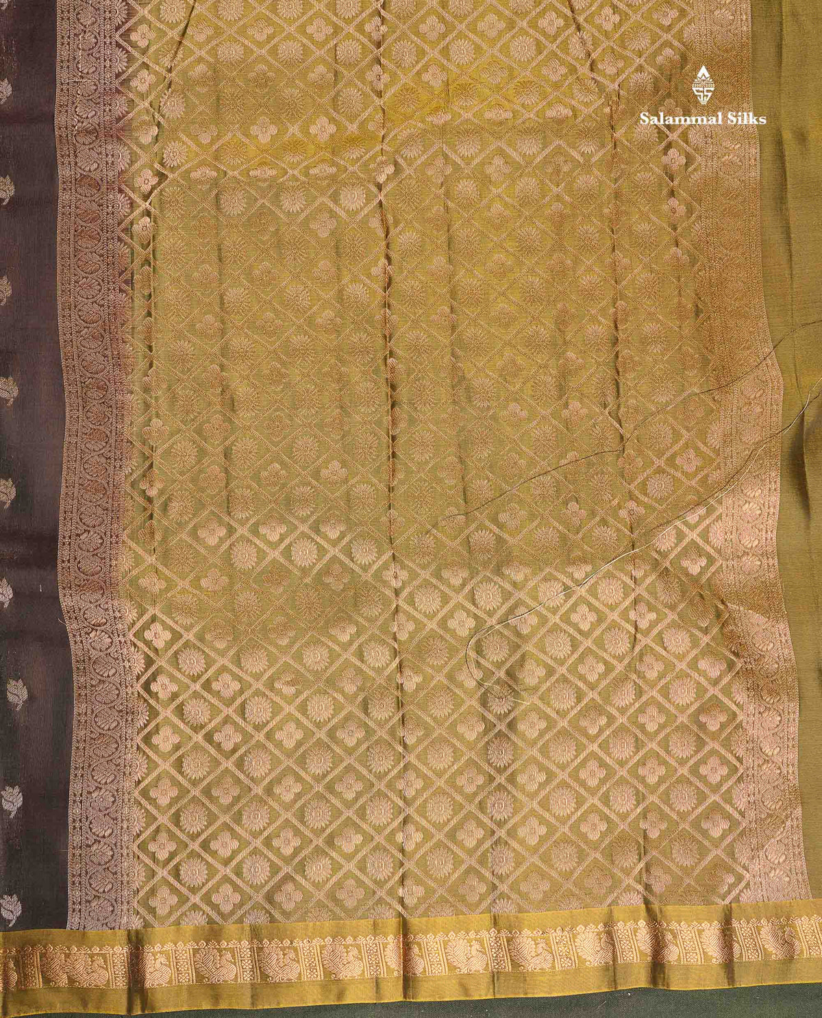 Pure Mix Silk Saree - Sapphire Green Colour Body With Contrast Light Green Small Border
