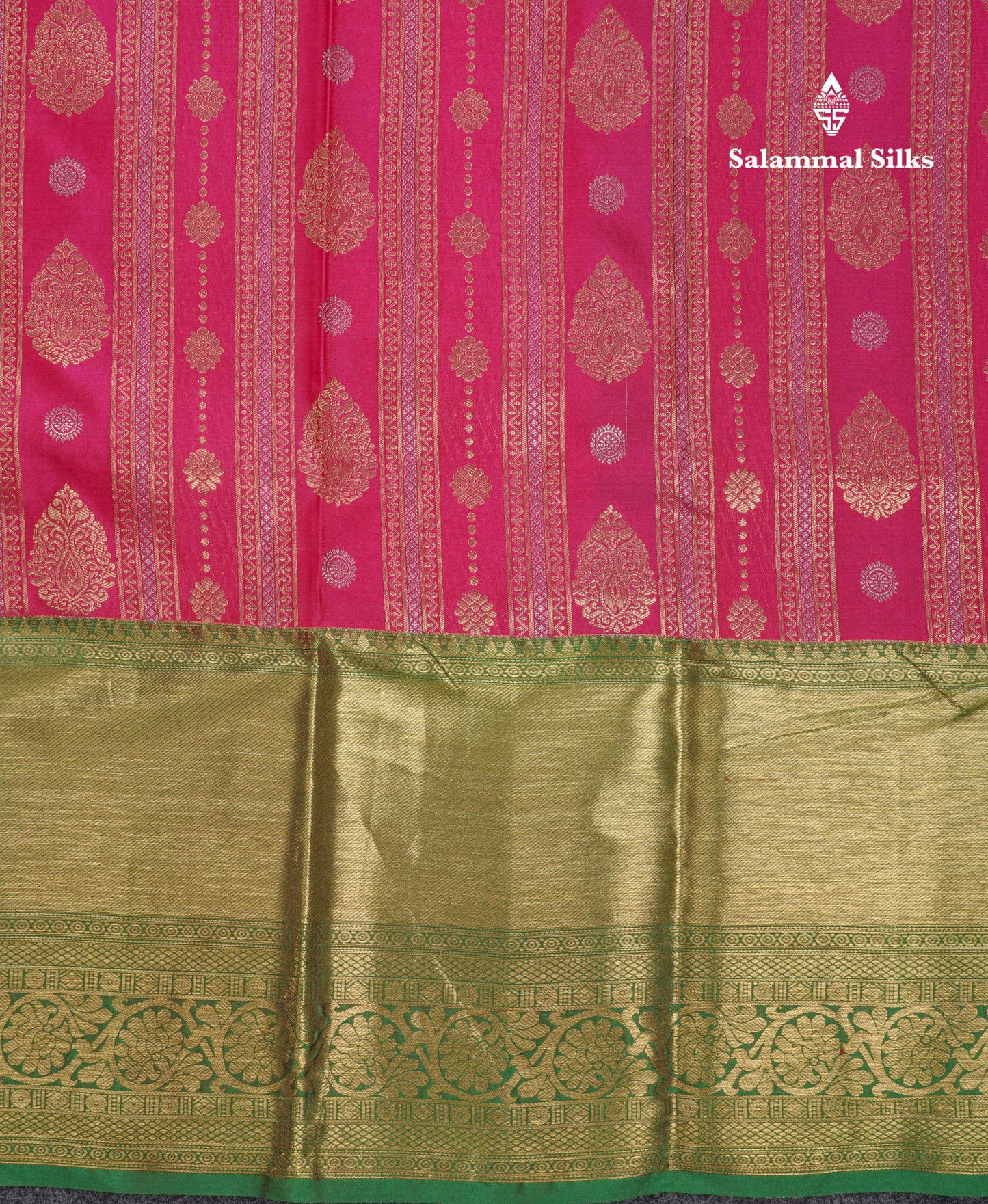 Beautiful Pink Puremix Silk Saree With Contrast Bottle Green Traditional Evening Morning Border