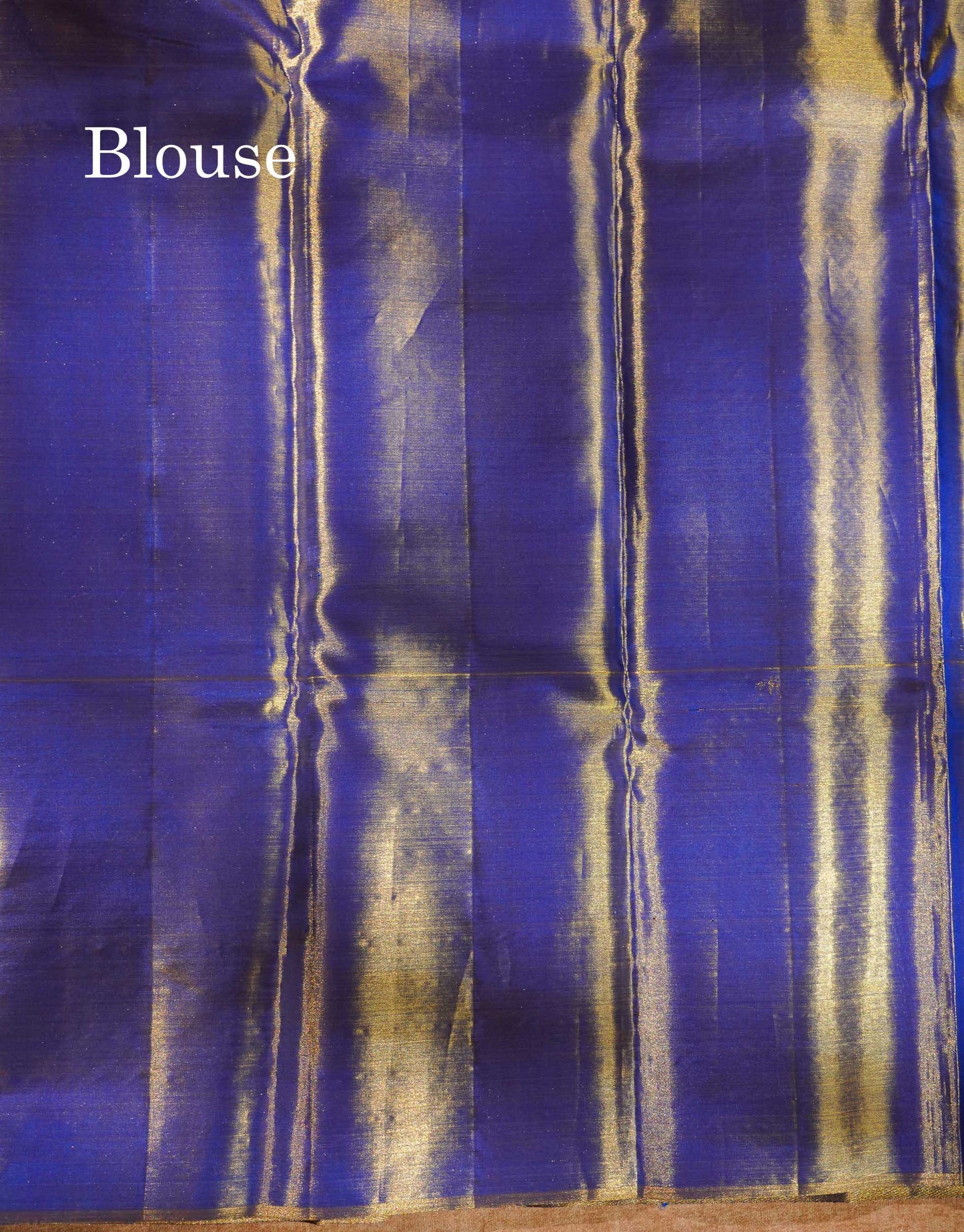Beautiful Light Gold Tissue Bridal Small Checks With Butta Pure Kanjivaram Silk Saree With Contrast Violet Fancy Border