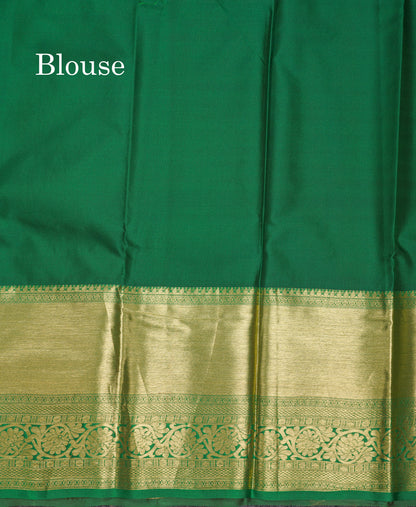 Beautiful Pink Puremix Silk Saree With Contrast Bottle Green Traditional Evening Morning Border