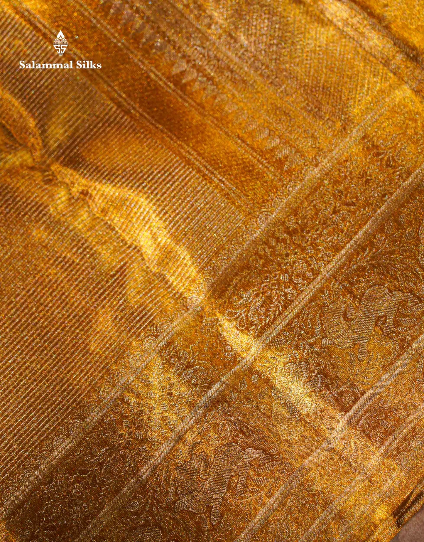 Beautiful Gold Tissue Bridal Pure Kanjivaram Silk Saree With Traditional Border