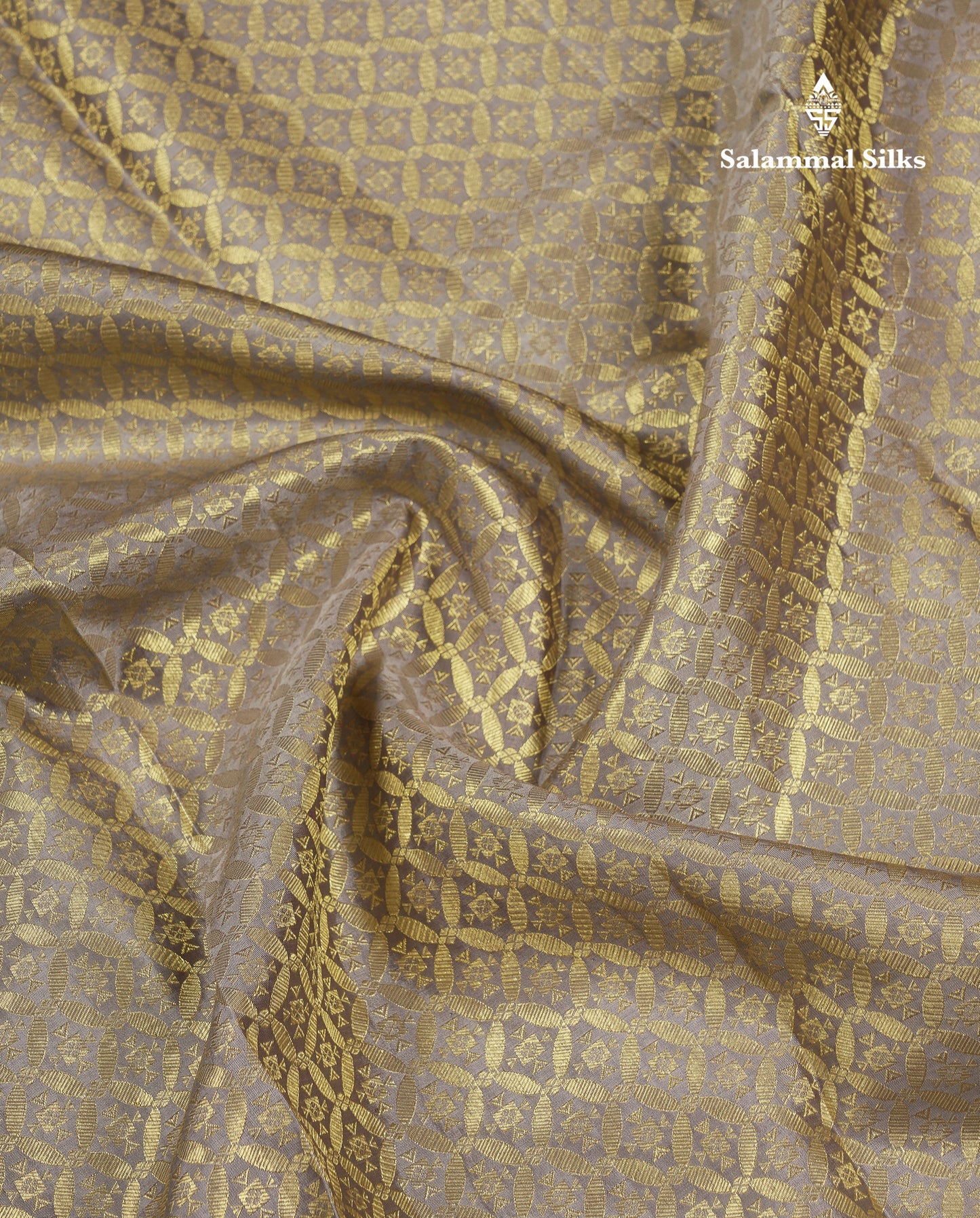 Beautiful Grey Bridal Pure Kanjivaram Silk Saree With Contrast Dark Purple Traditional Border