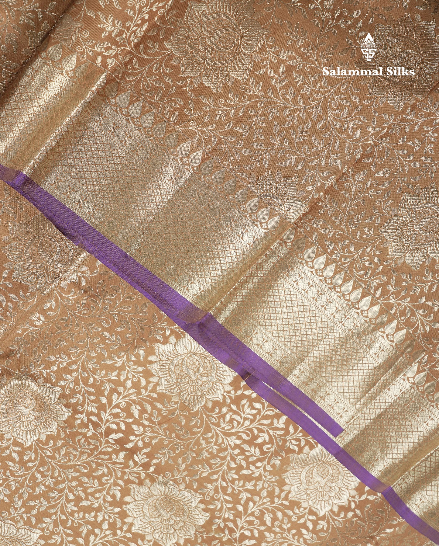 Beautiful Dark Sandal Bridal Pure Kanjivaram Silk Saree With Traditional Evening Morning Border
