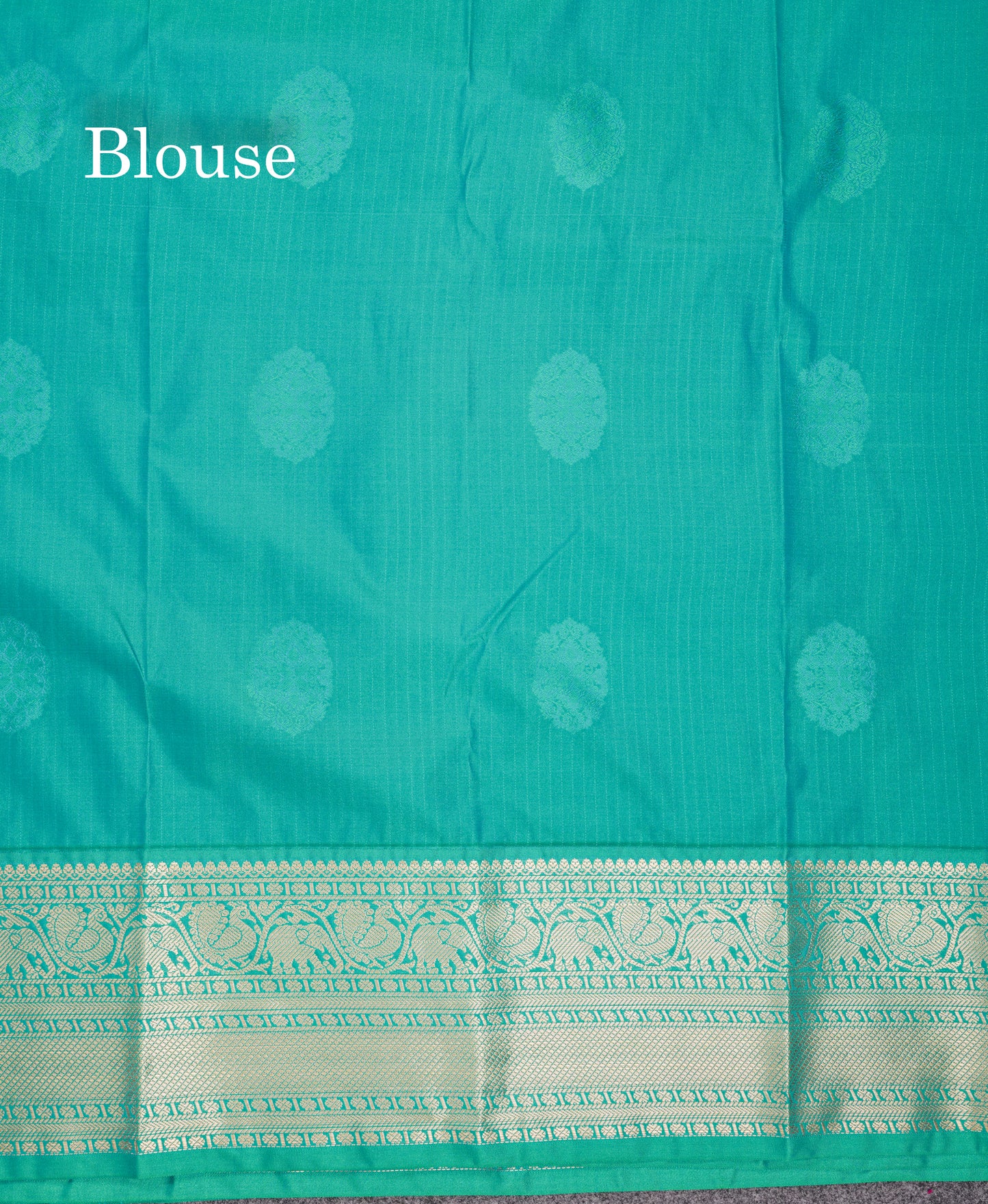 Beautiful Dark Navy Blue Semi Silk Saree With Contrast Sapphire Green Traditional Evening Morning Border