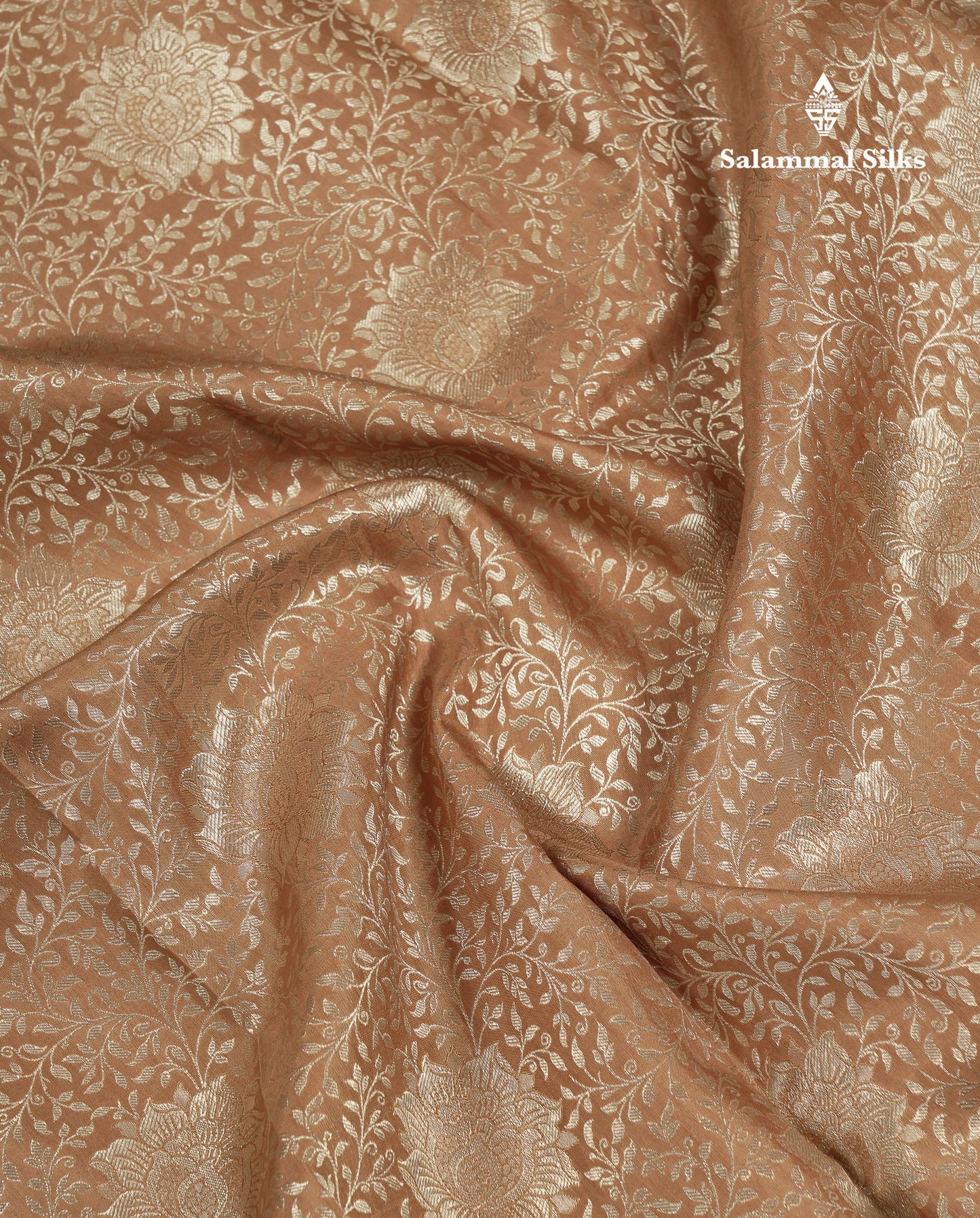 Beautiful Dark Sandal Bridal Pure Kanjivaram Silk Saree With Traditional Evening Morning Border