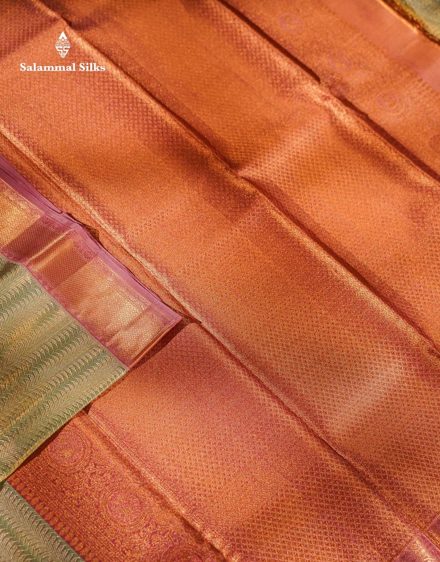 Beautiful Light Rexona Tissue Bridal Pure Kanjivaram Silk Saree With Contrast Onion Pink Traditional Evening Morning Border
