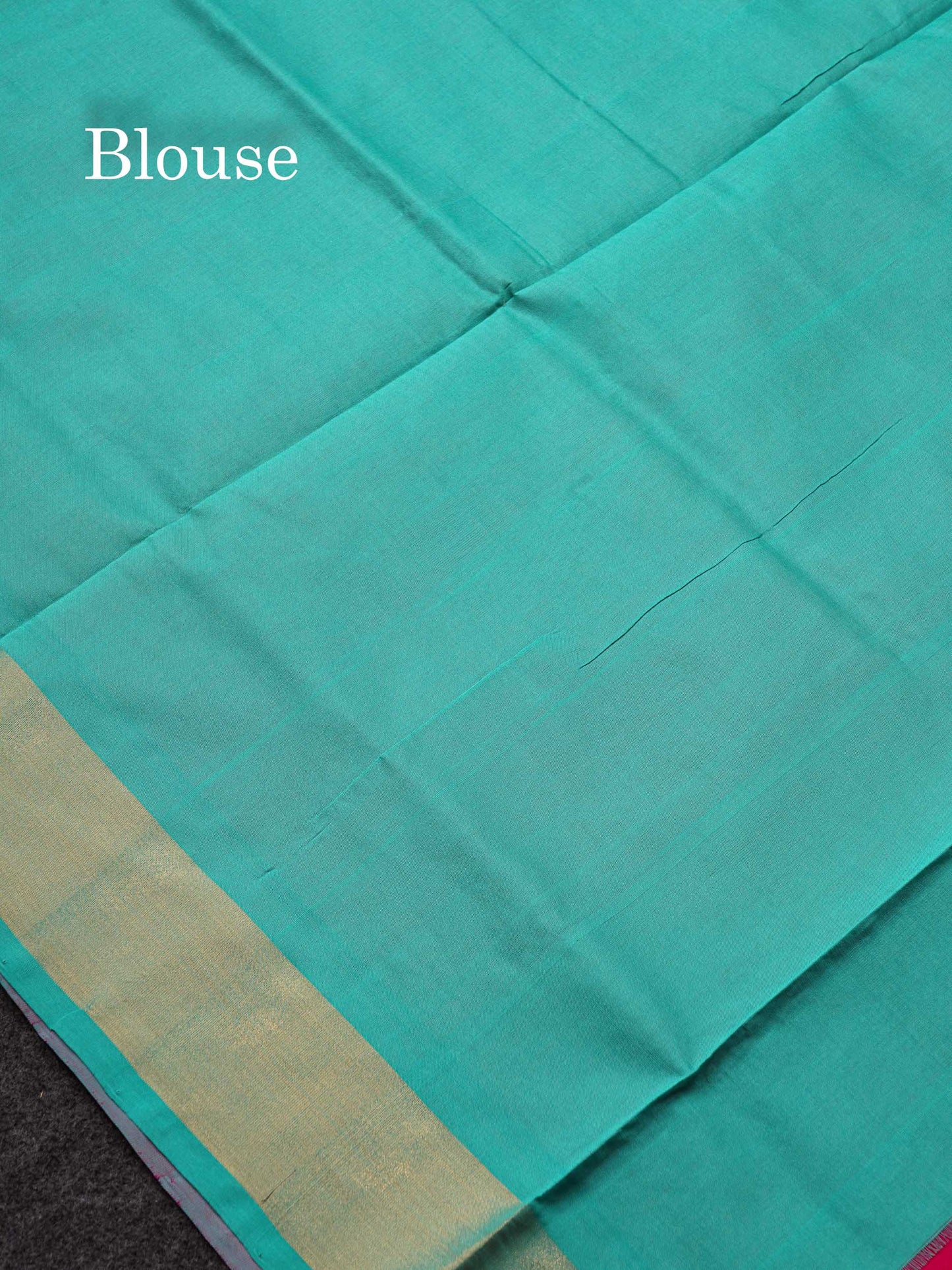 Beautiful Pink Semi Silk Cotton Saree With Contrast Sapphire Green Blouse