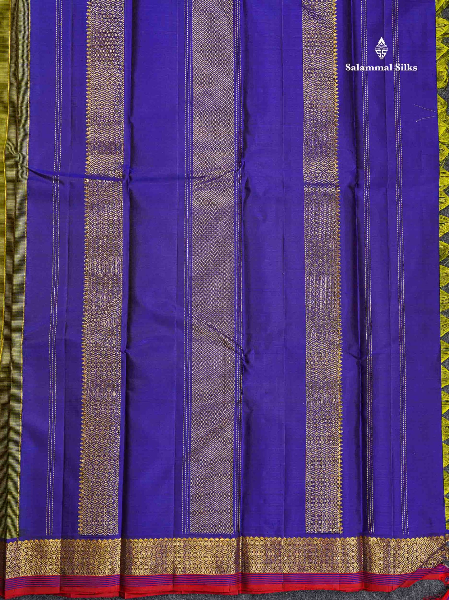 Pure Kanjivaram Silk Saree - Olive Green Colour Body Small Butta With Traditional Small Border
