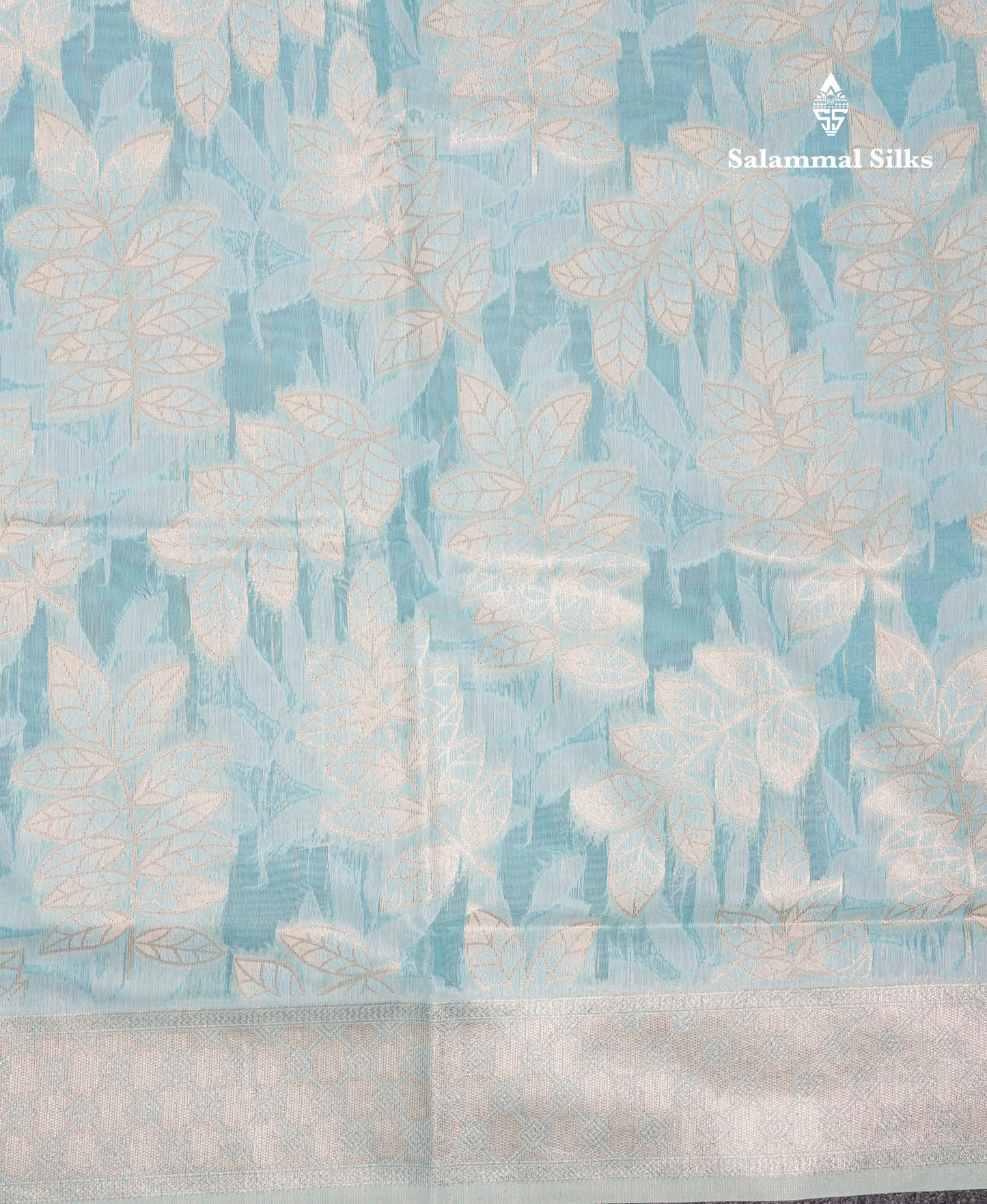 Beautiful Light Green Cotton Mix Saree With Fancy Border