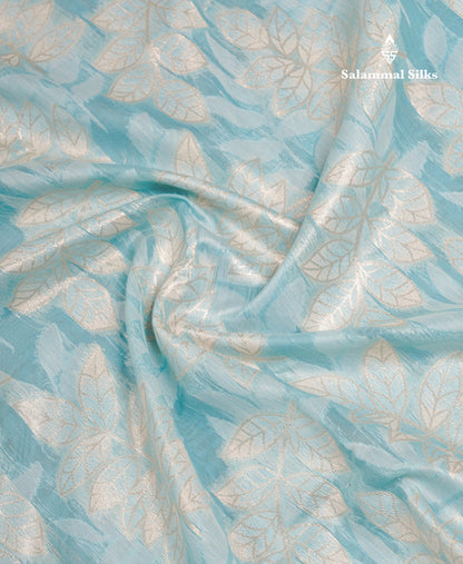 Beautiful Light Green Cotton Mix Saree With Fancy Border