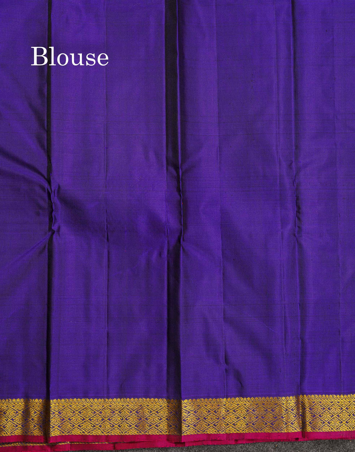 Pure Kanjivaram Silk Saree - Golden Yellow Colour Body Zari Butta With Contrast Dark Purple Small Border