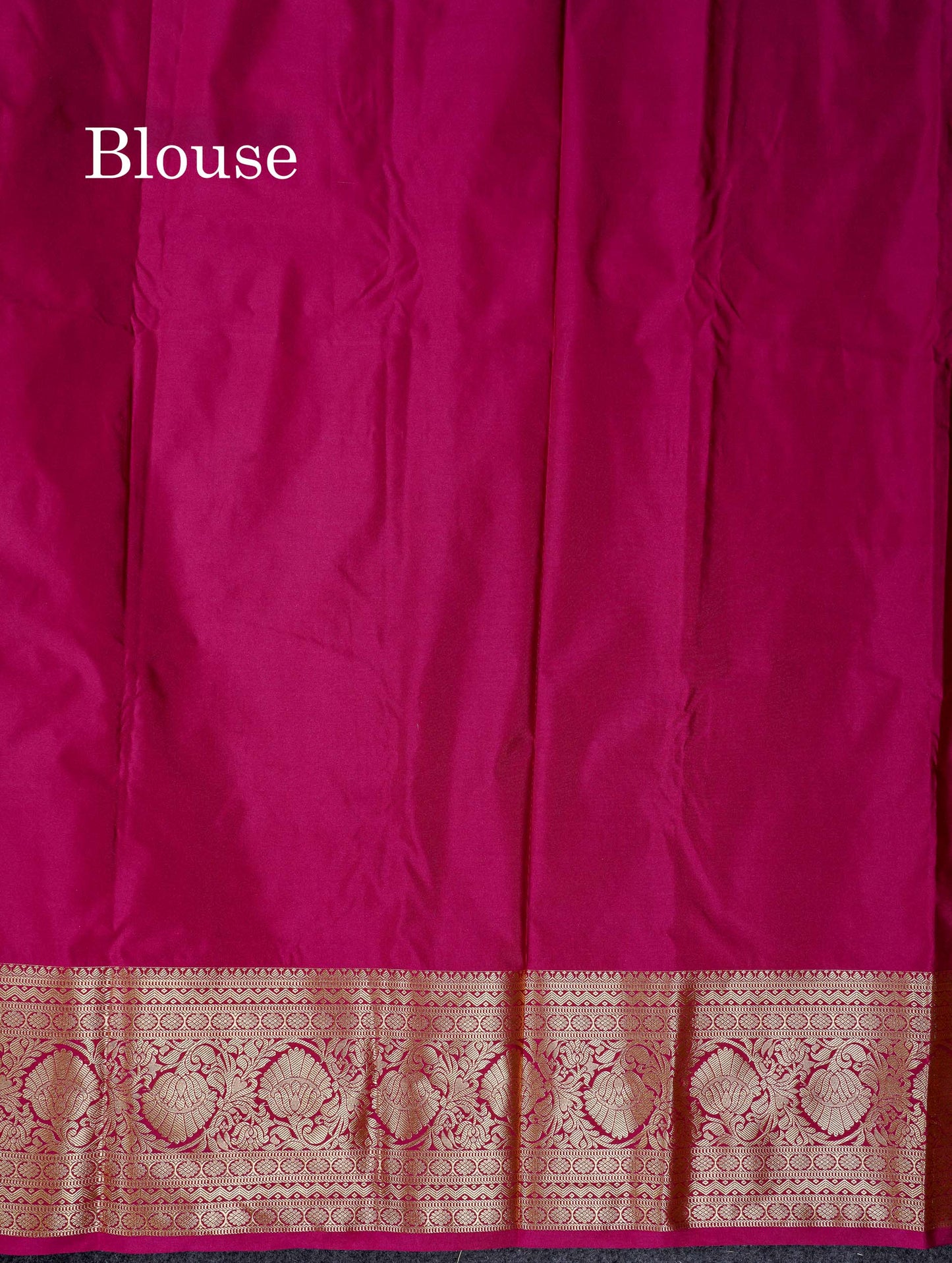 Beautiful Dual Tone Rani Pink Zari Butta Semi Silk Saree With Traditional Evening Morning Border