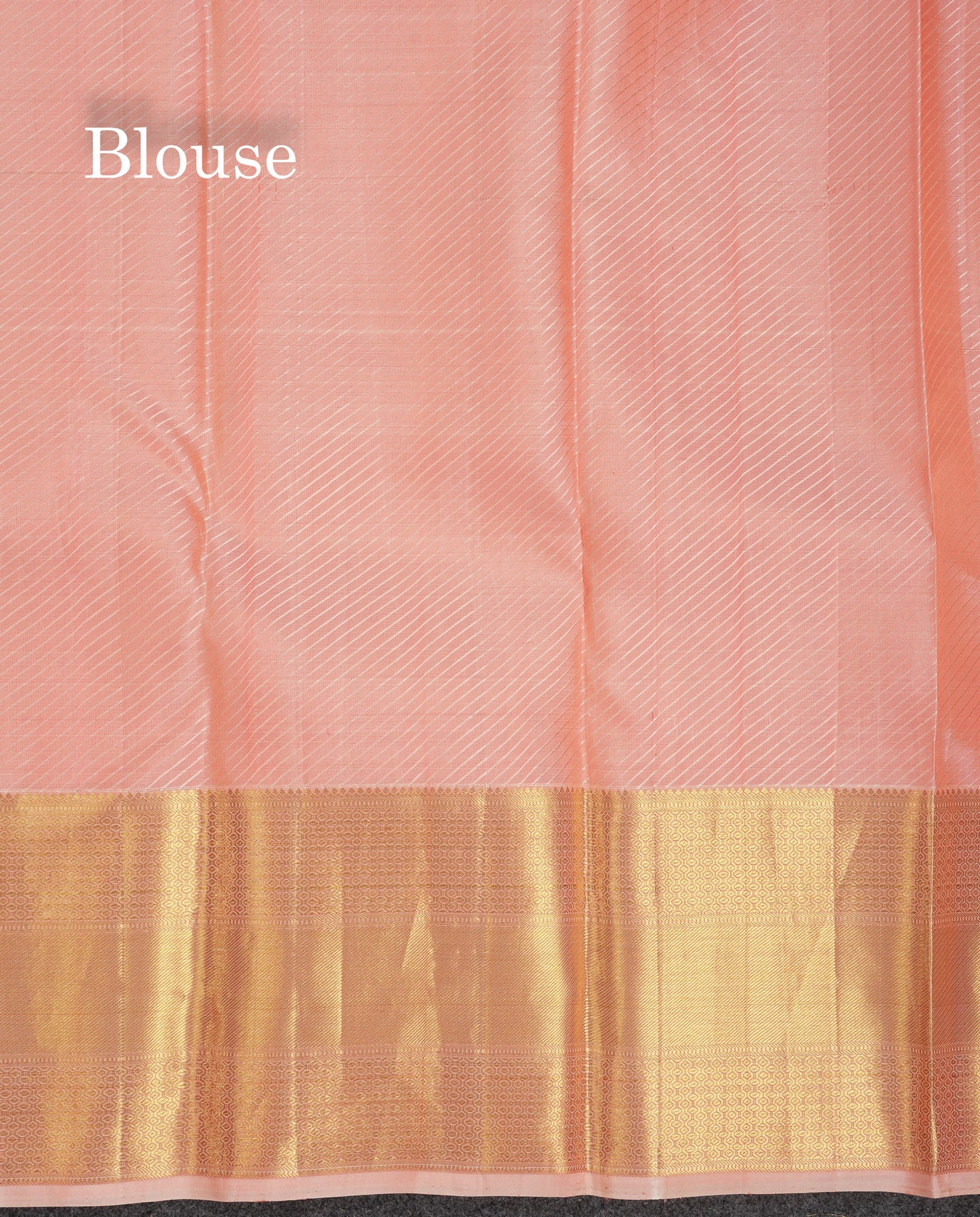 Beautiful Peach Bridal Pure Kanjivaram Silk Saree With Traditional Border
