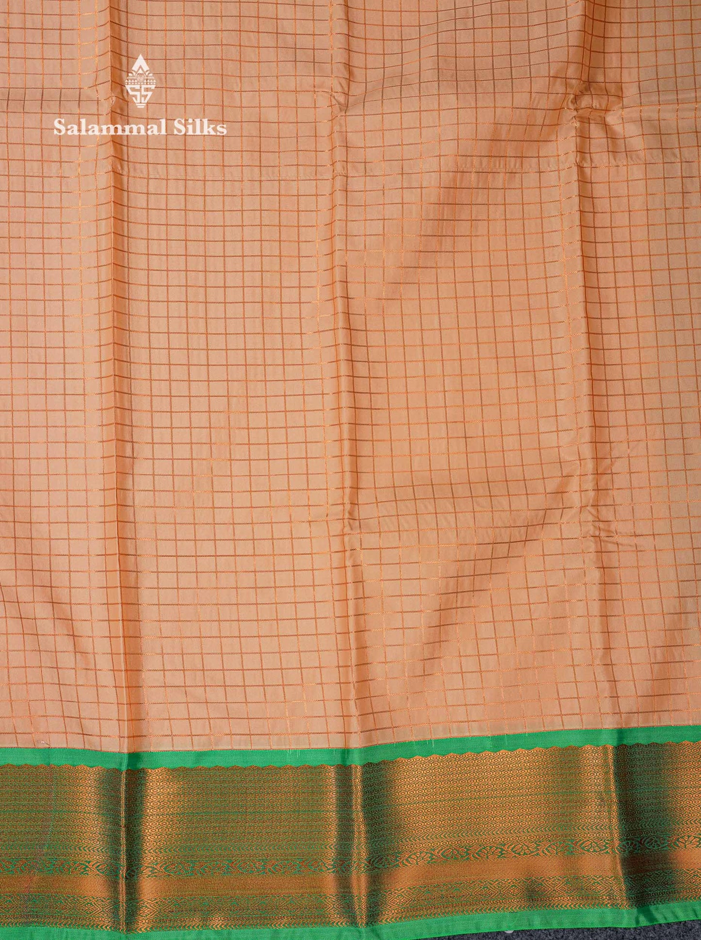 Beautiful Blue Small Zari Checks Semi Silk Saree With Contrast Chilly Red Traditional Border