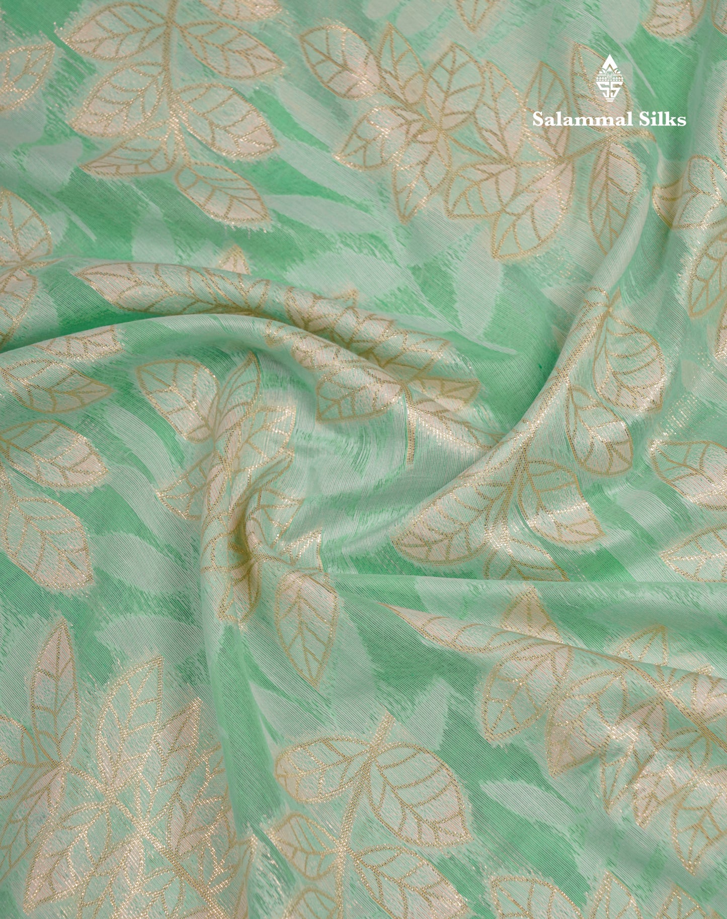 Beautiful Light Green Cotton Mix Saree With Fancy Border