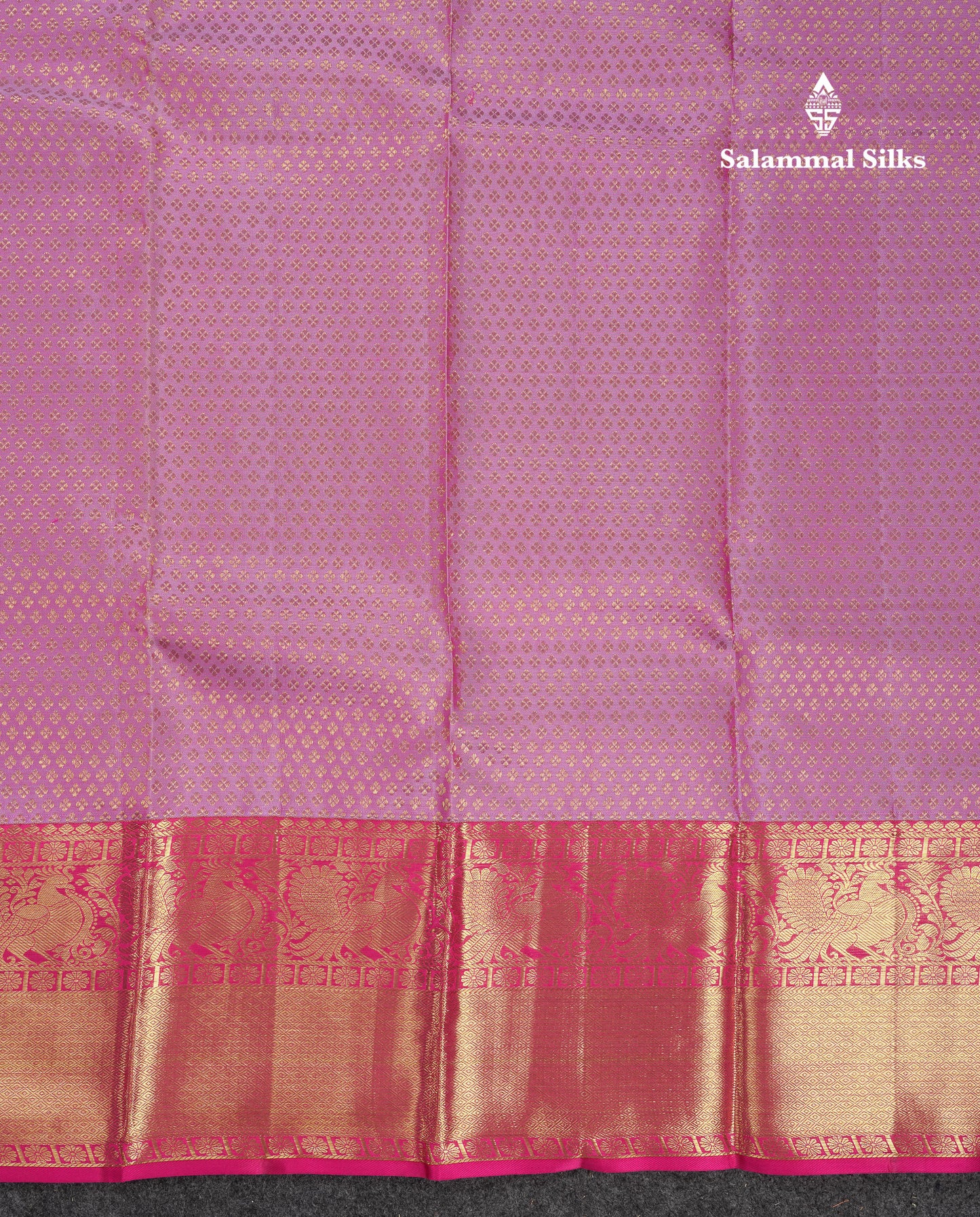 Beautiful Lavender Bridal Pure Kanjivaram Silk Saree With Contrast Pink Traditional Evening Morning Border