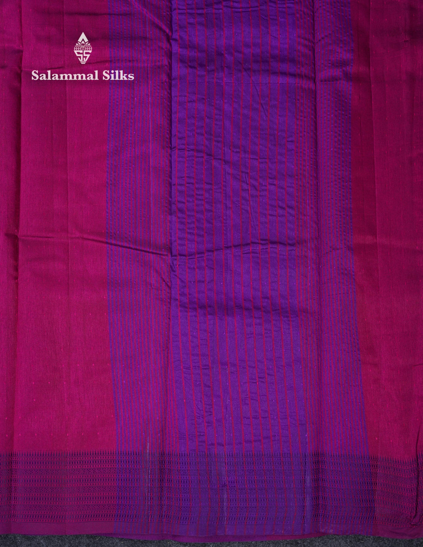 Beautiful Dual Tone Rani Pink Jute Cotton Mix Fancy Saree With Traditional Small Border