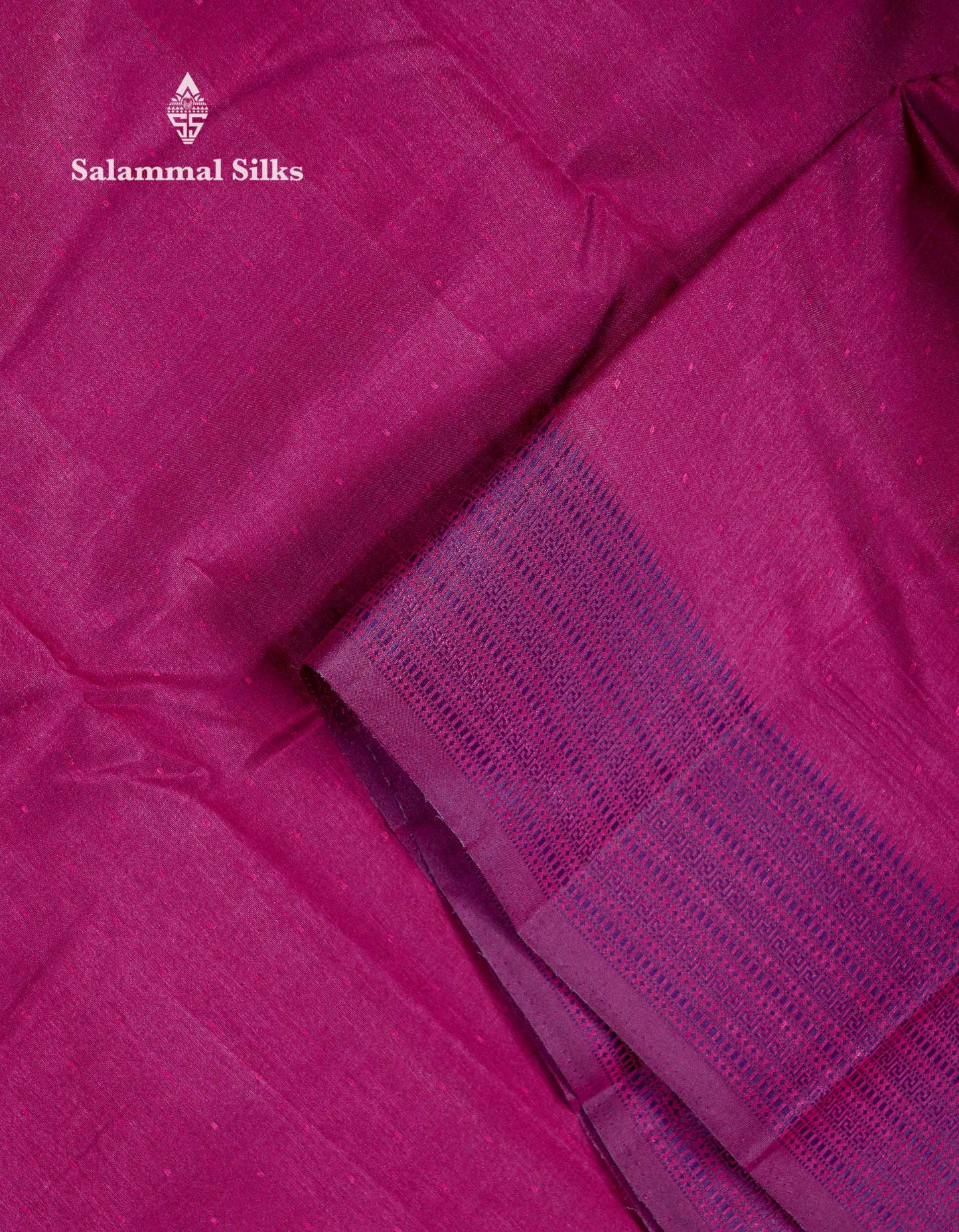 Beautiful Dual Tone Rani Pink Jute Cotton Mix Fancy Saree With Traditional Small Border