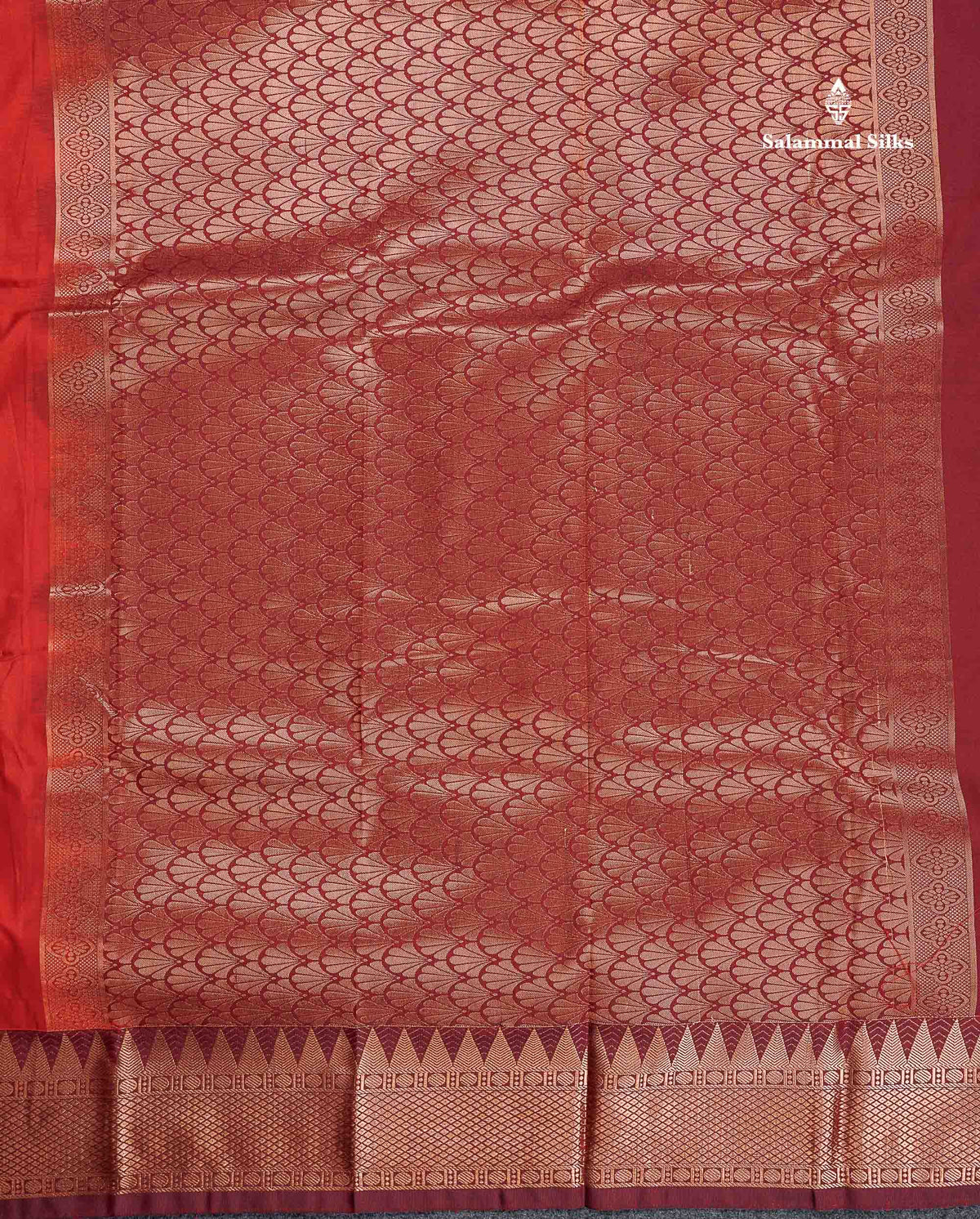 Semi Silk Saree - Anandha Blue Colour Body Plain With Contrast Maroon Traditional Temple Border